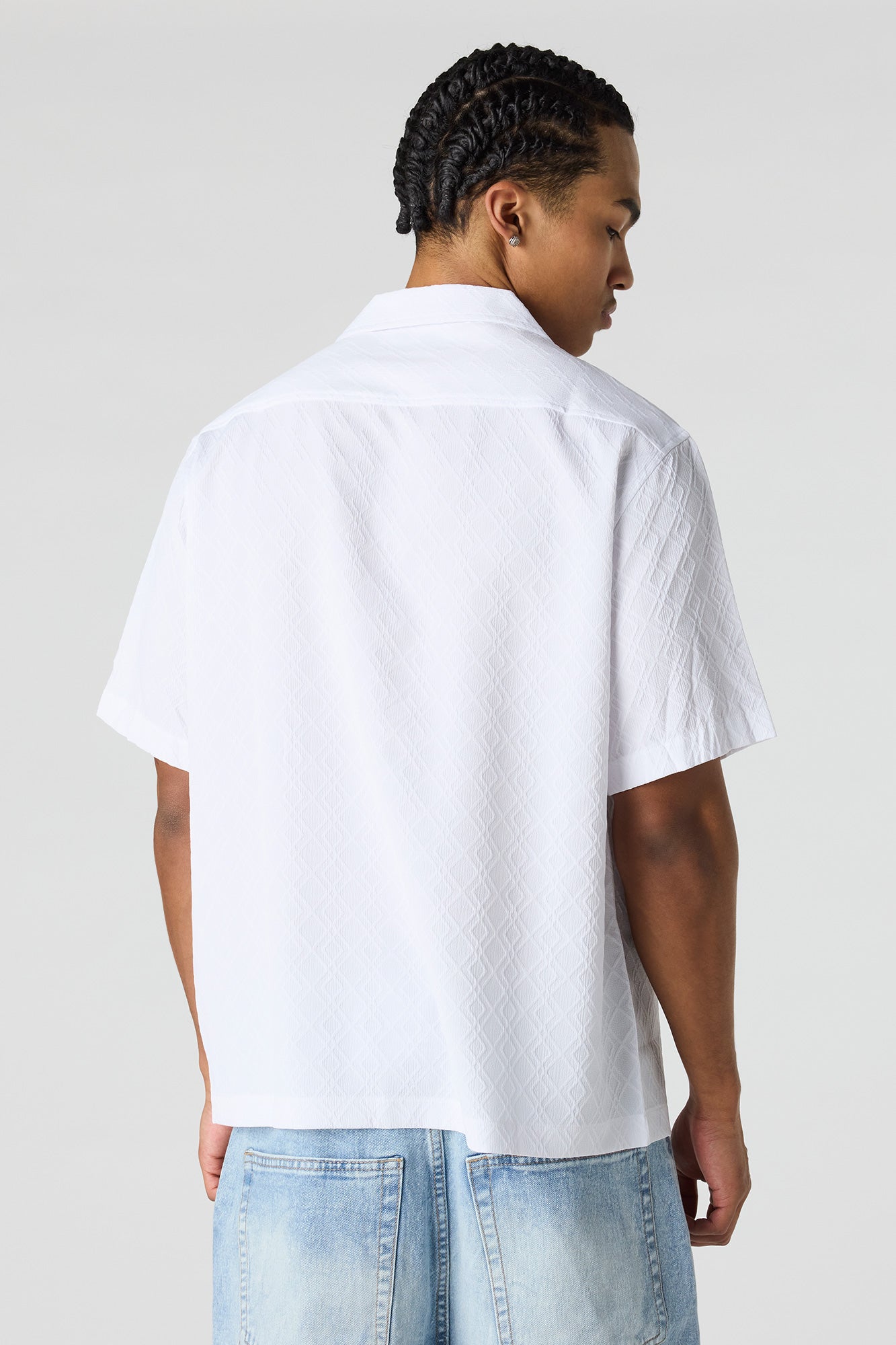 Button-Up Collared Knit Top