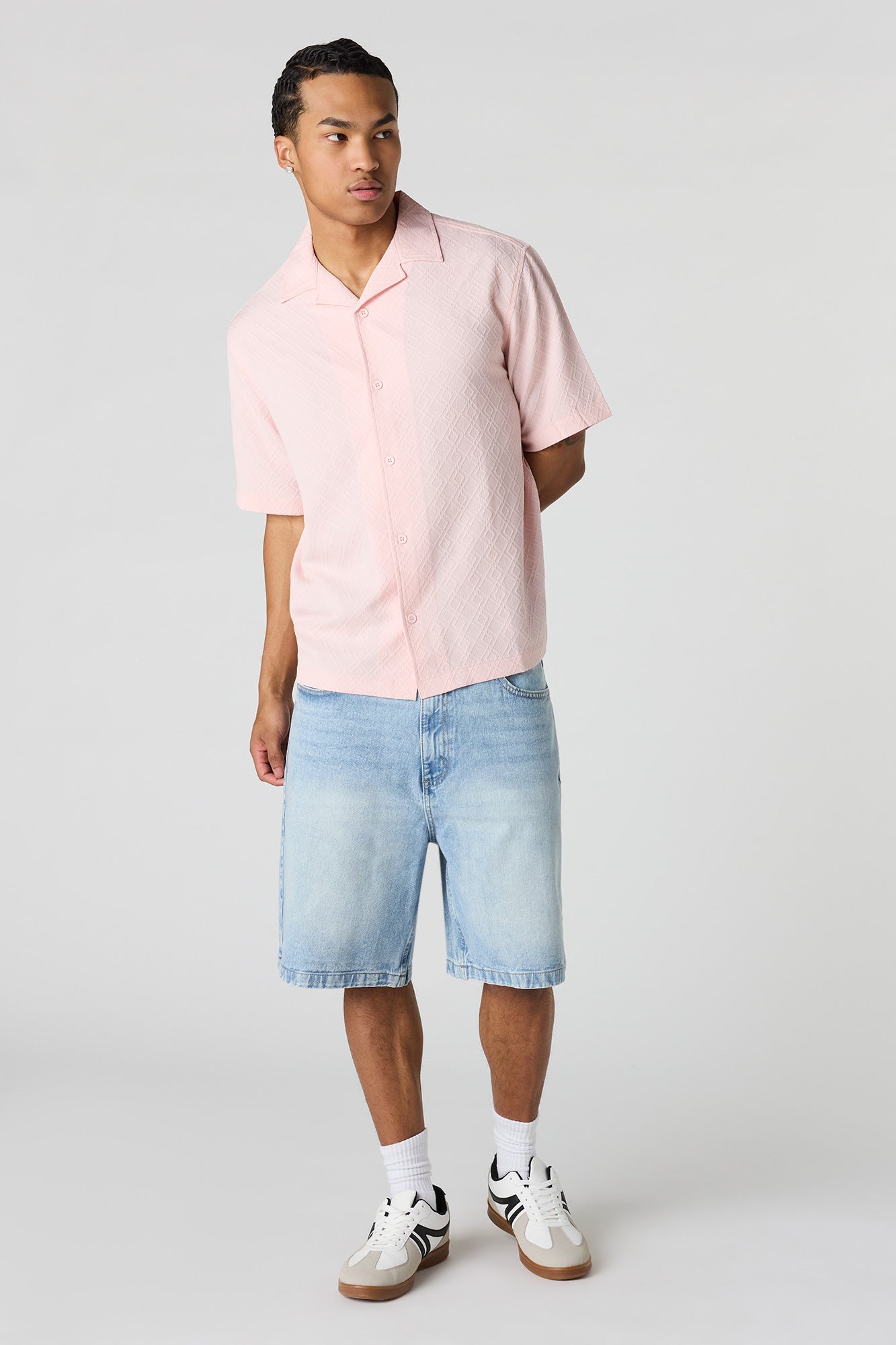 Button-Up Collared Knit Top