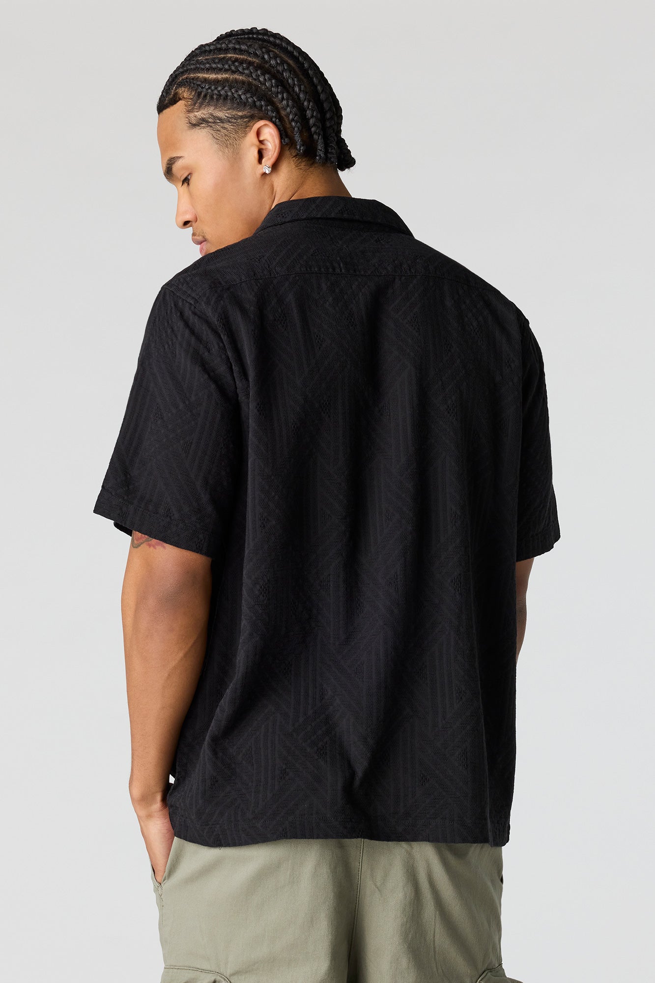 Textured Button-Up Top