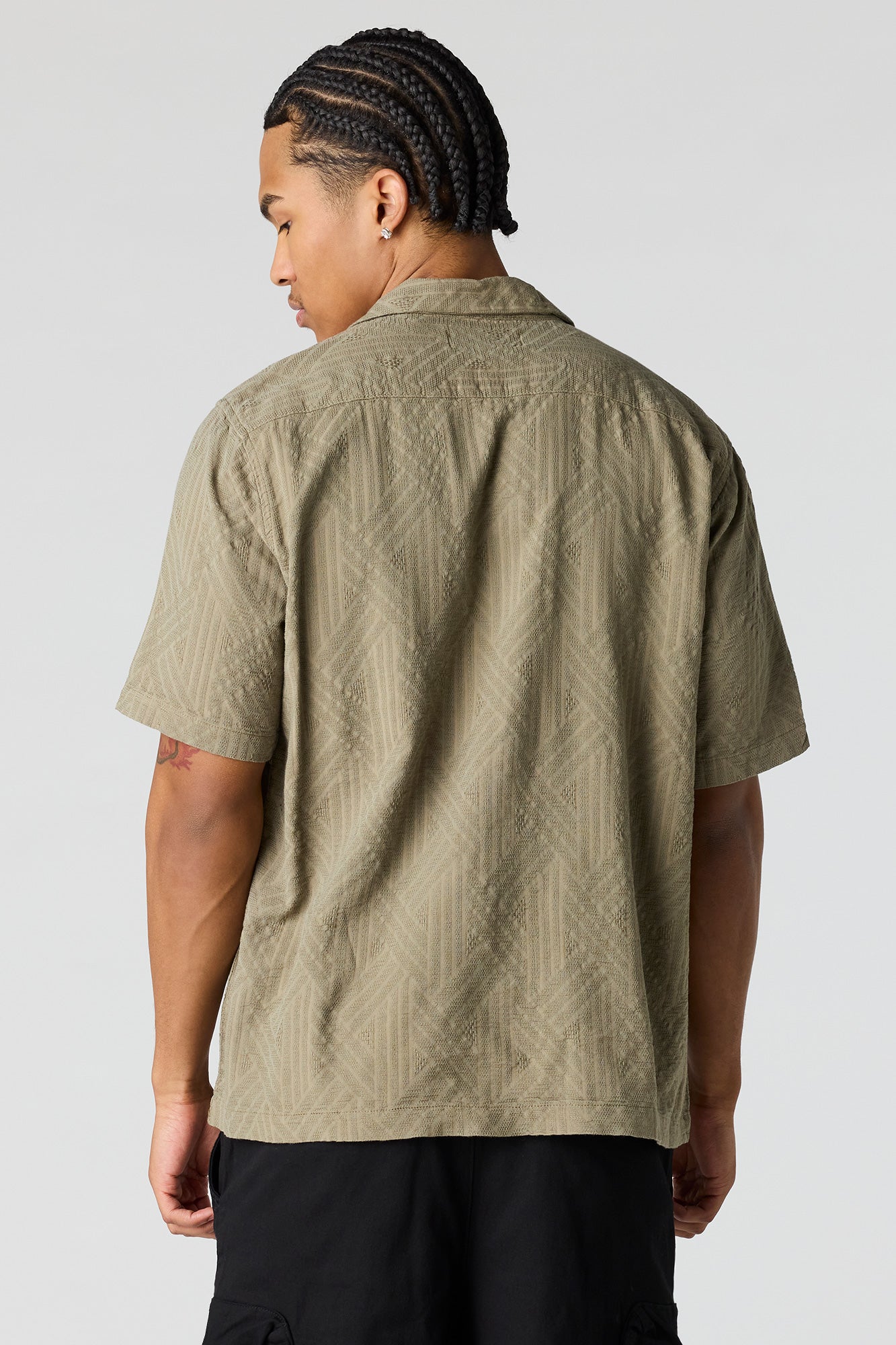 Textured Button-Up Top