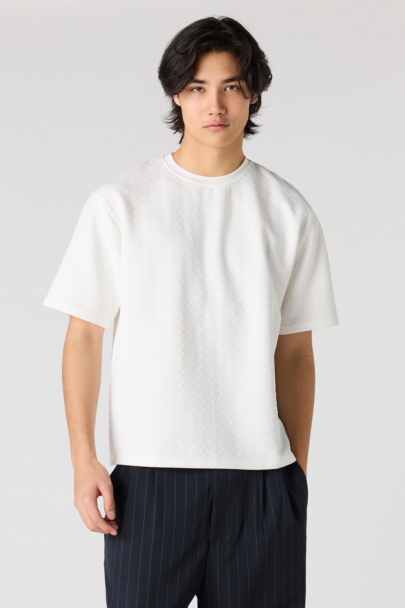 Textured Boxy T-Shirt