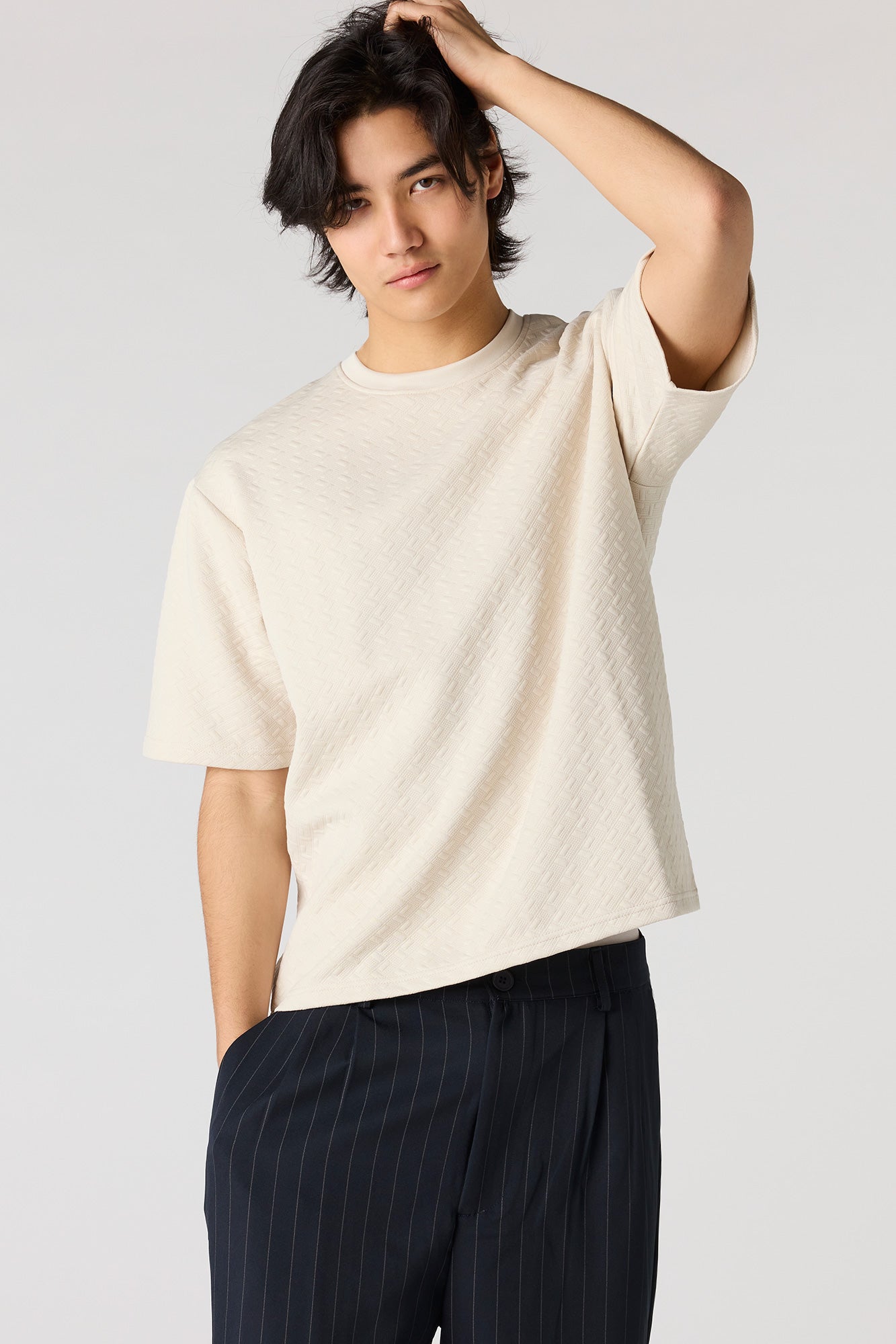 Textured Boxy T-Shirt