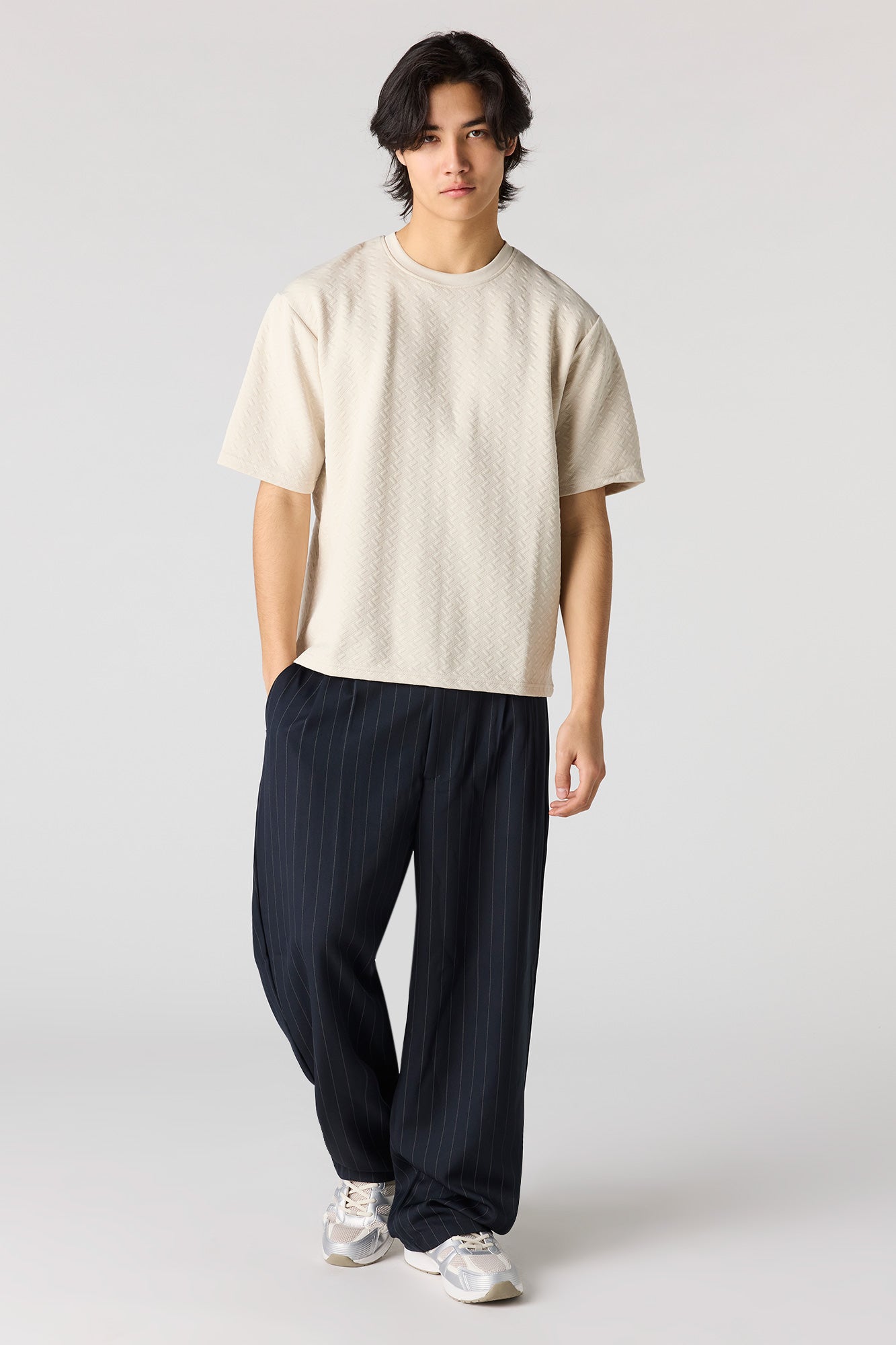 Textured Boxy T-Shirt