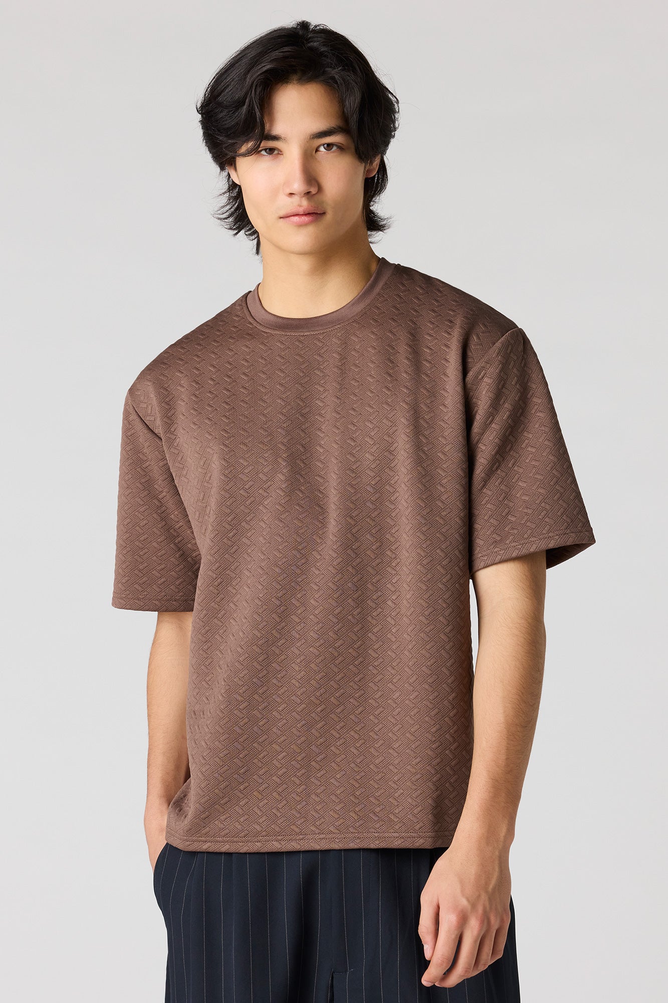 Textured Boxy T-Shirt