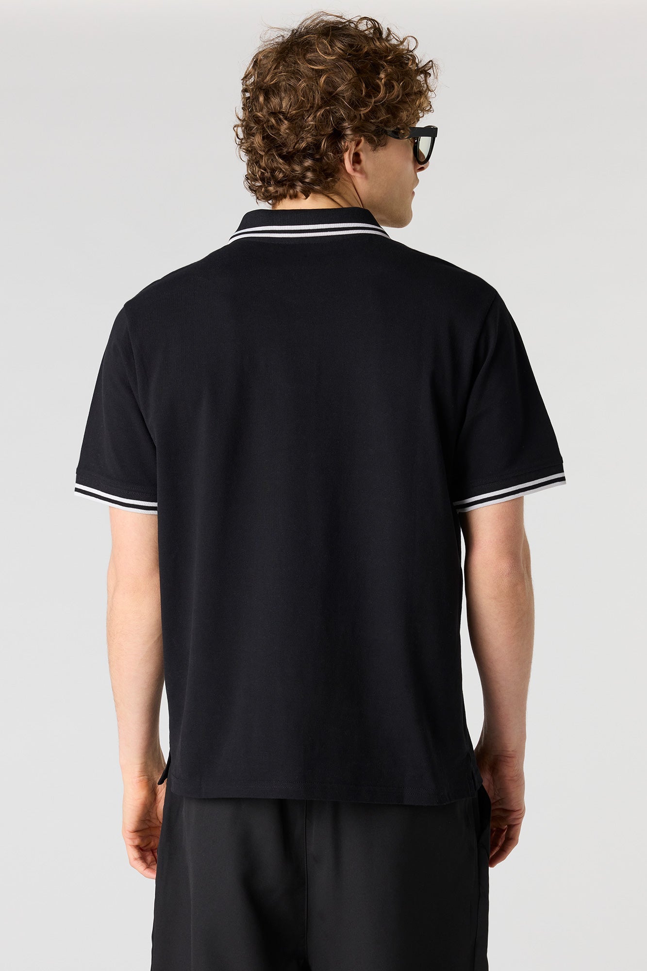 Striped Trim Polo
