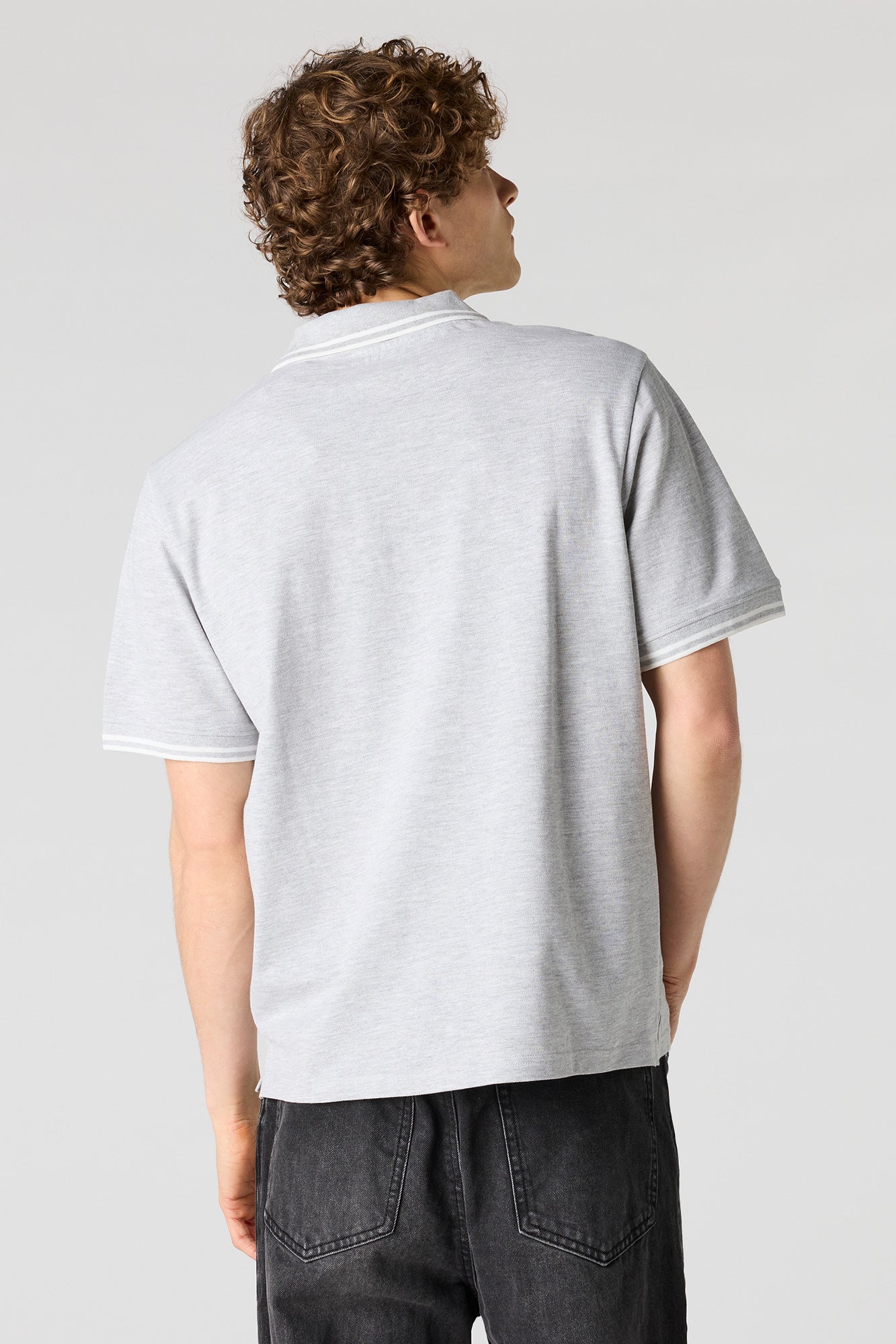 Striped Trim Polo