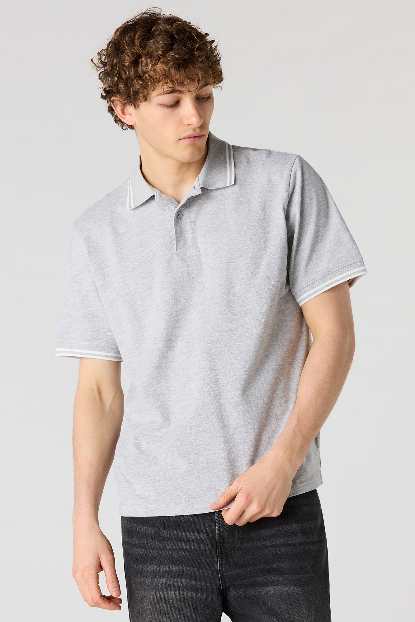 Striped Trim Polo