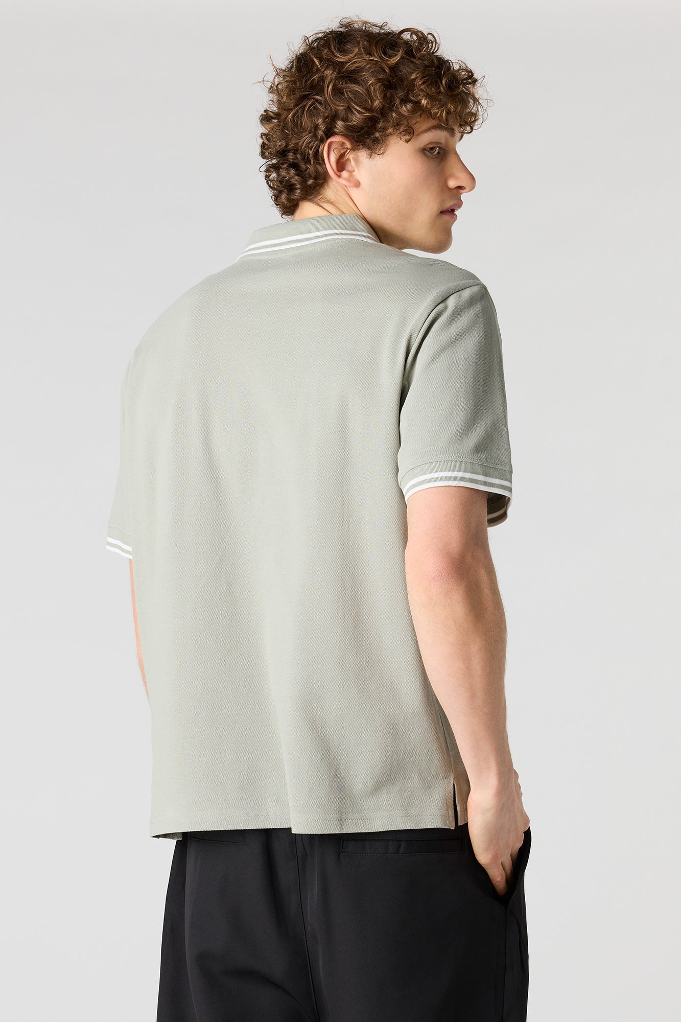 Striped Trim Polo