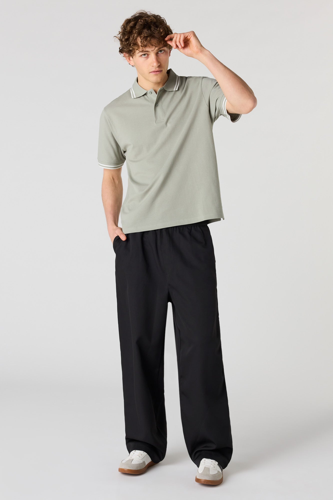 Striped Trim Polo