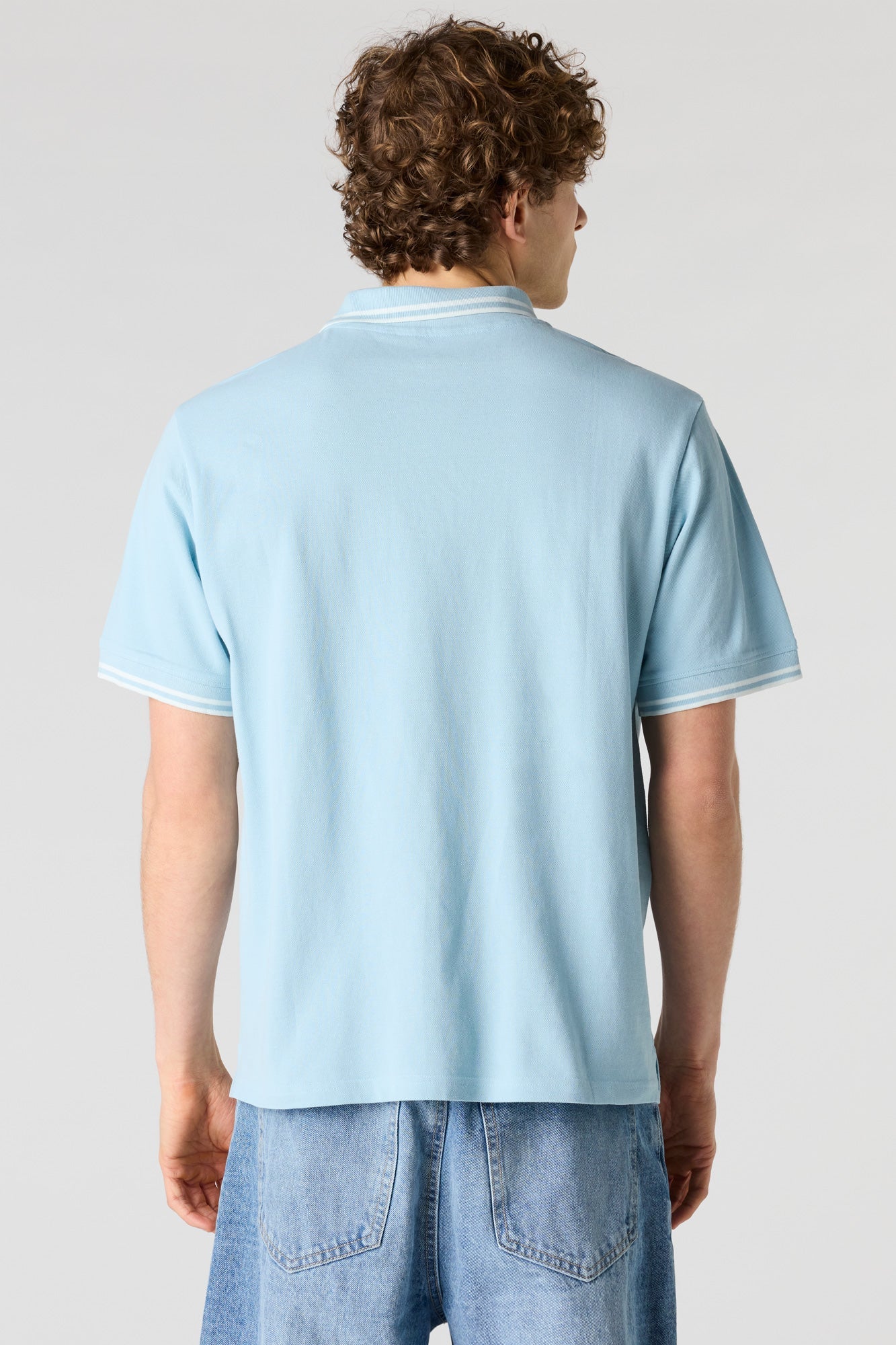 Striped Trim Polo