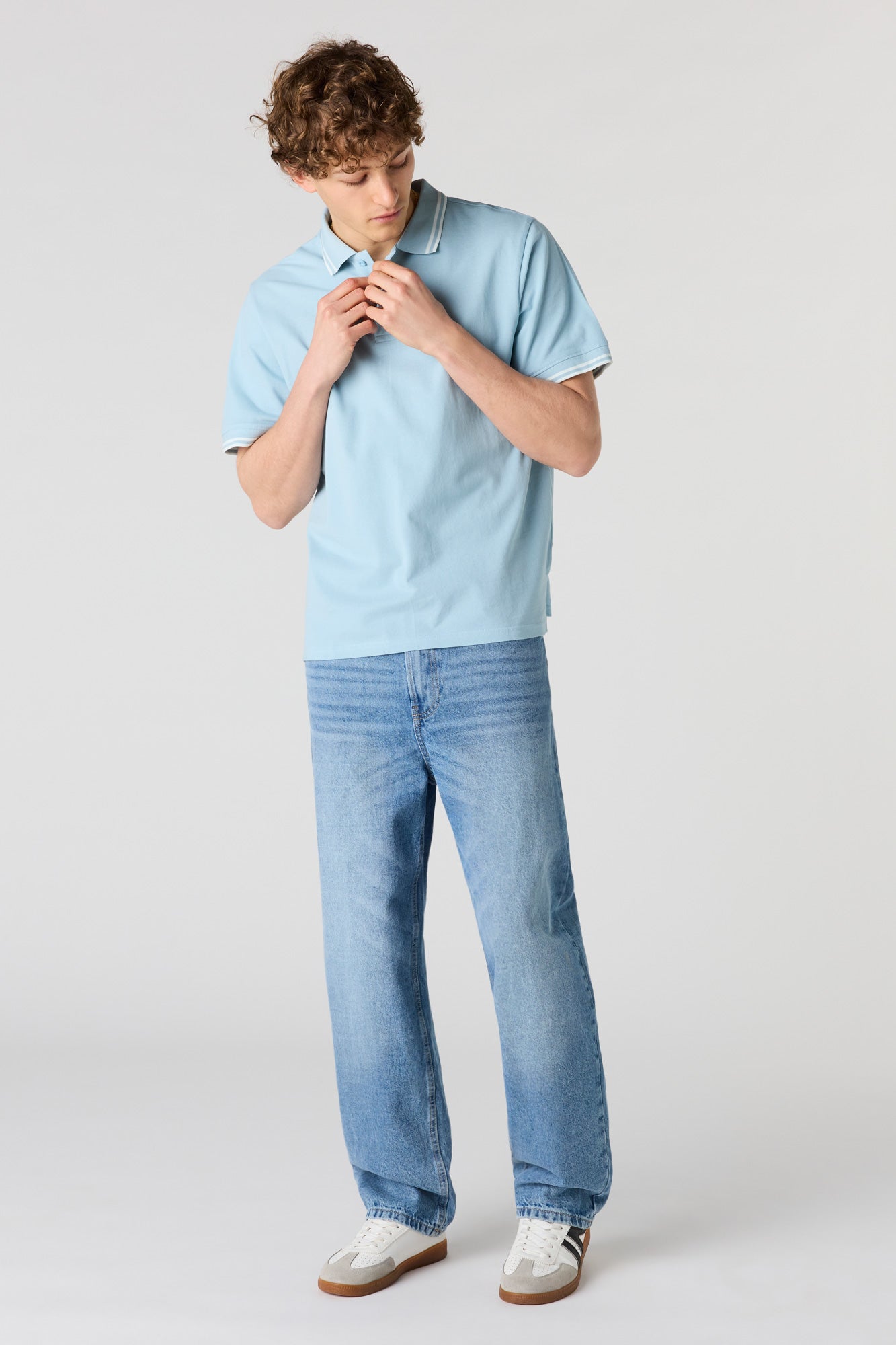Striped Trim Polo