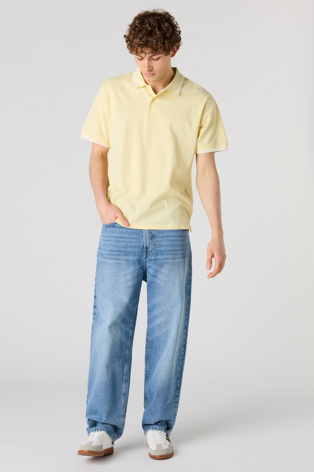 Striped Trim Polo