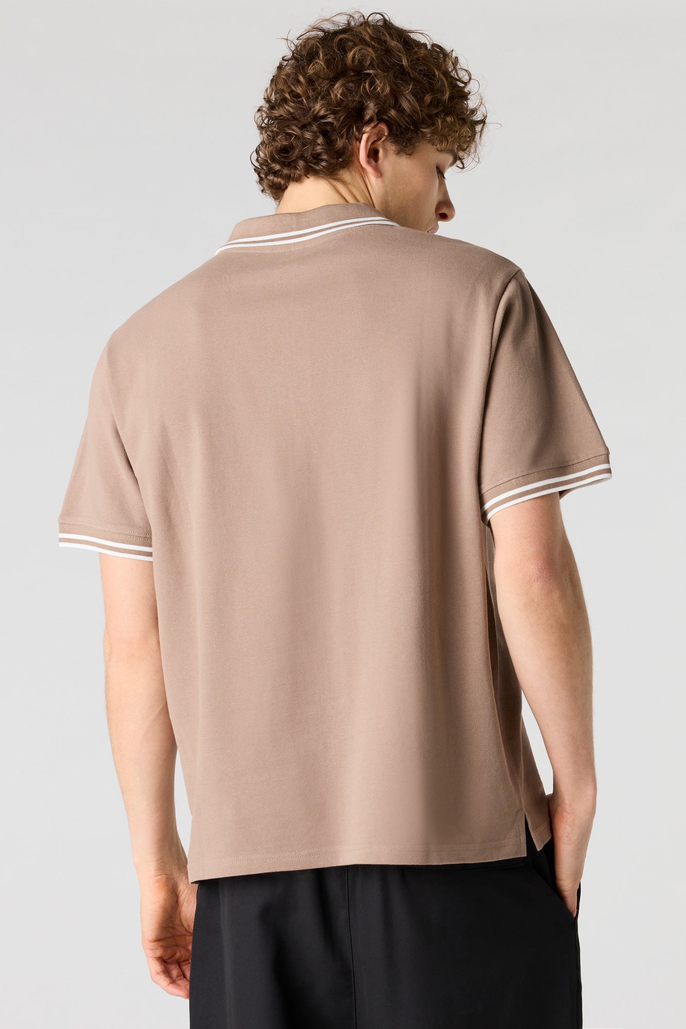 Striped Trim Polo