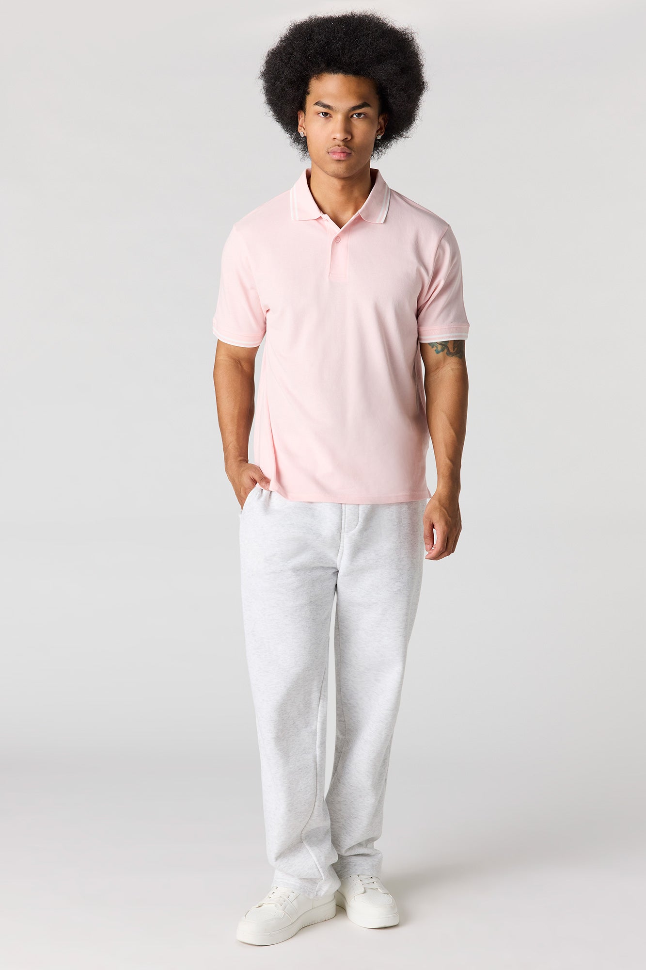 Striped Trim Polo
