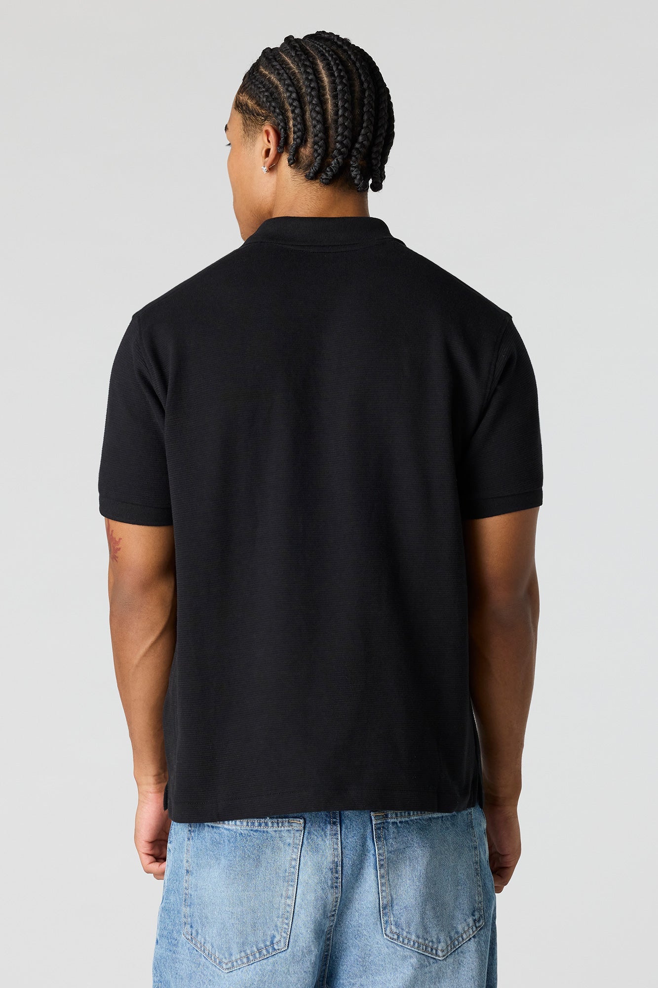 Embroidered Ribbed Polo