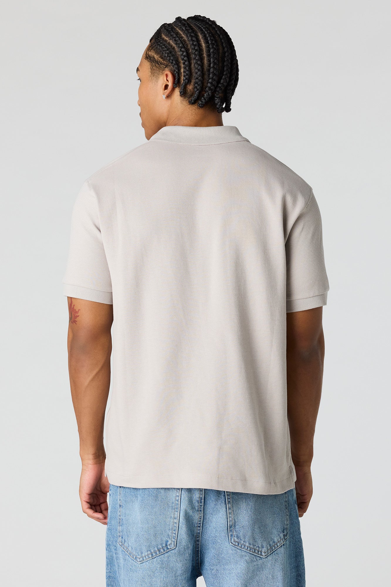 Embroidered Ribbed Polo