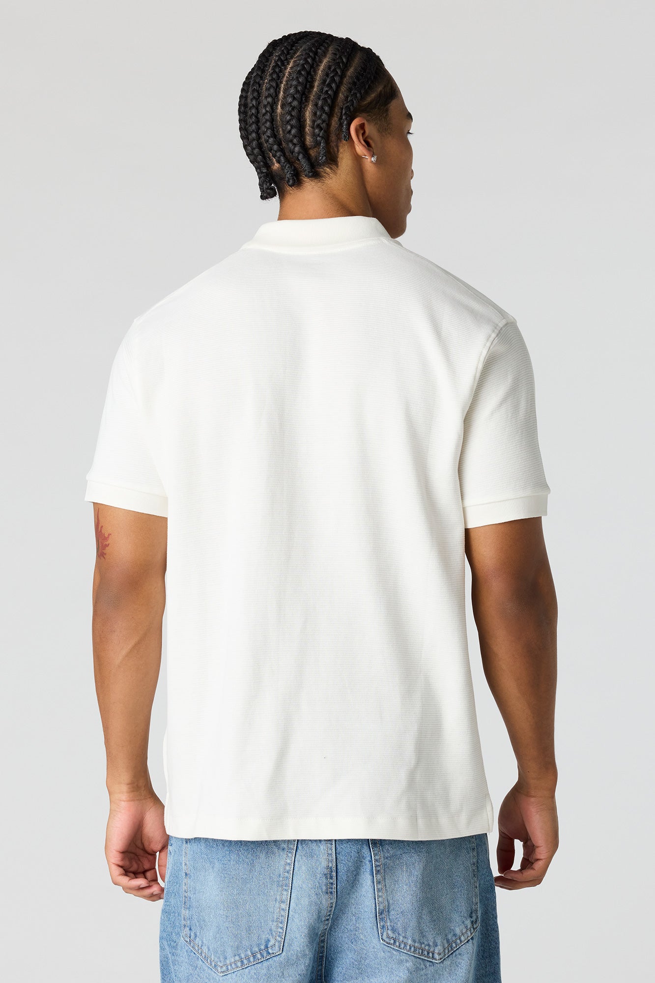 Embroidered Ribbed Polo