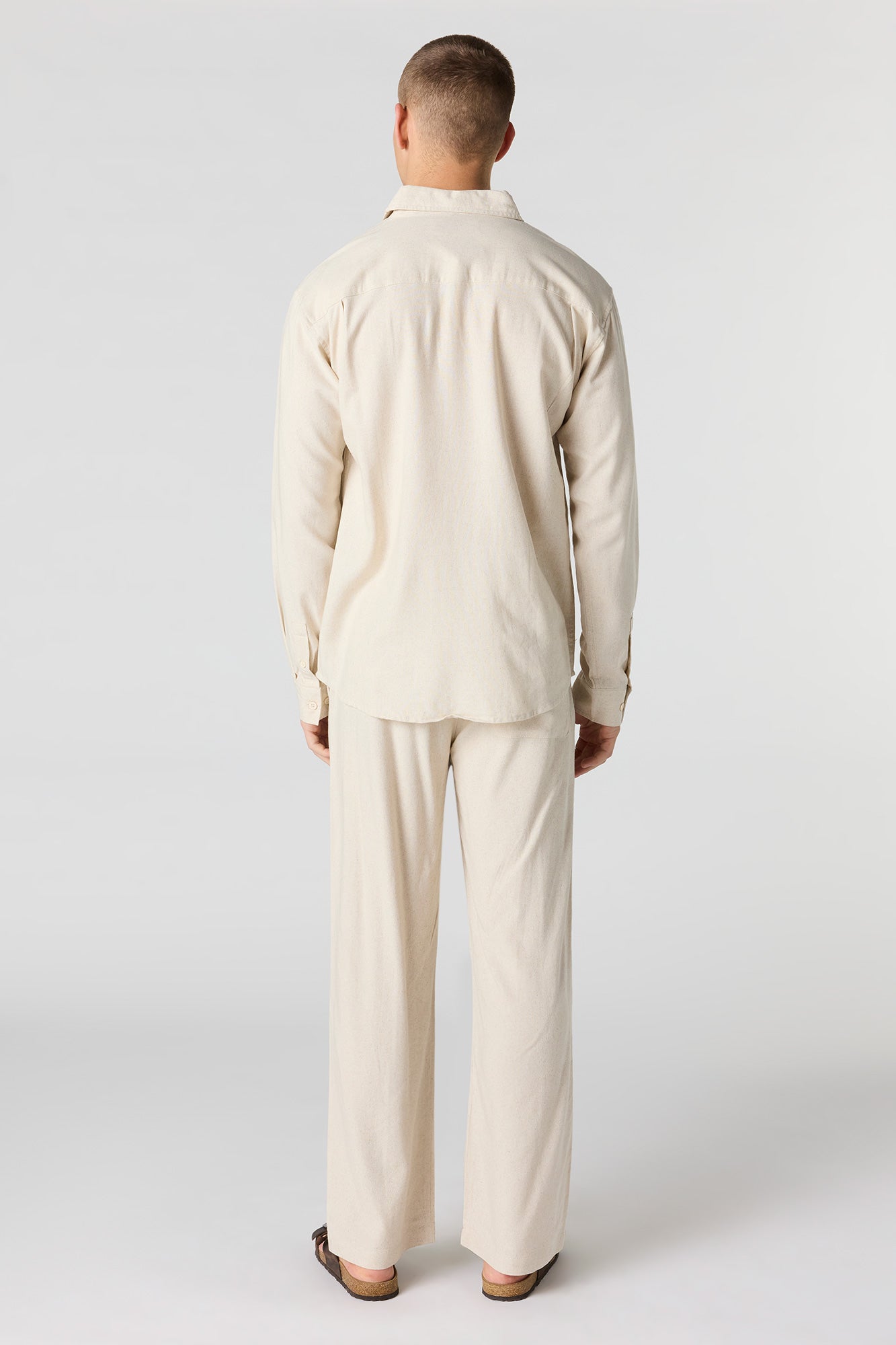 Linen-Blend Baggy Pant