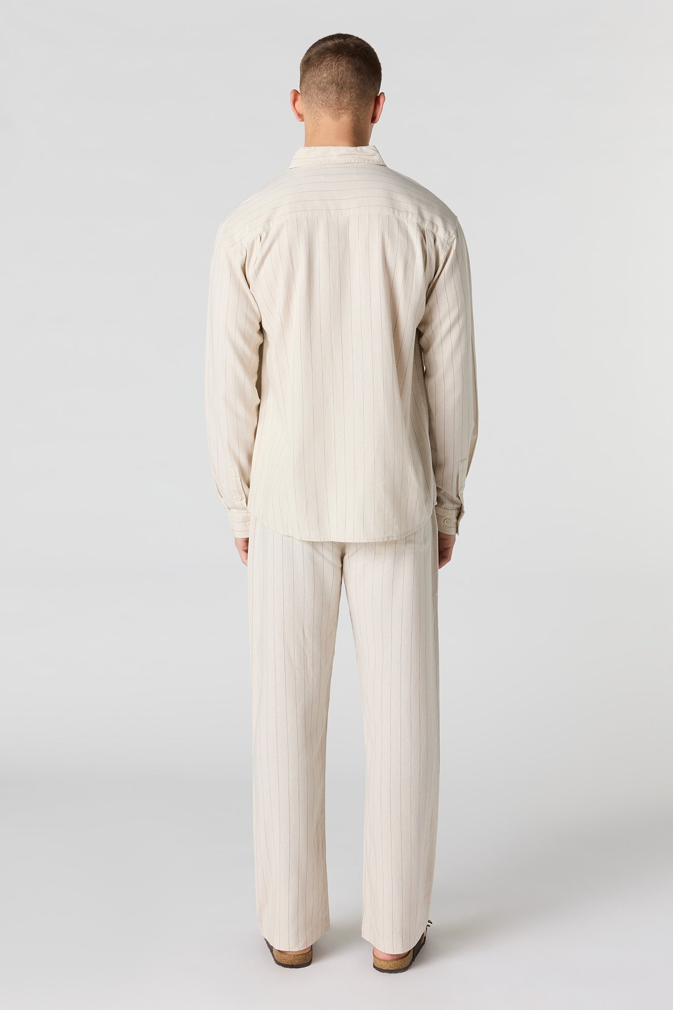 Linen-Blend Baggy Pant