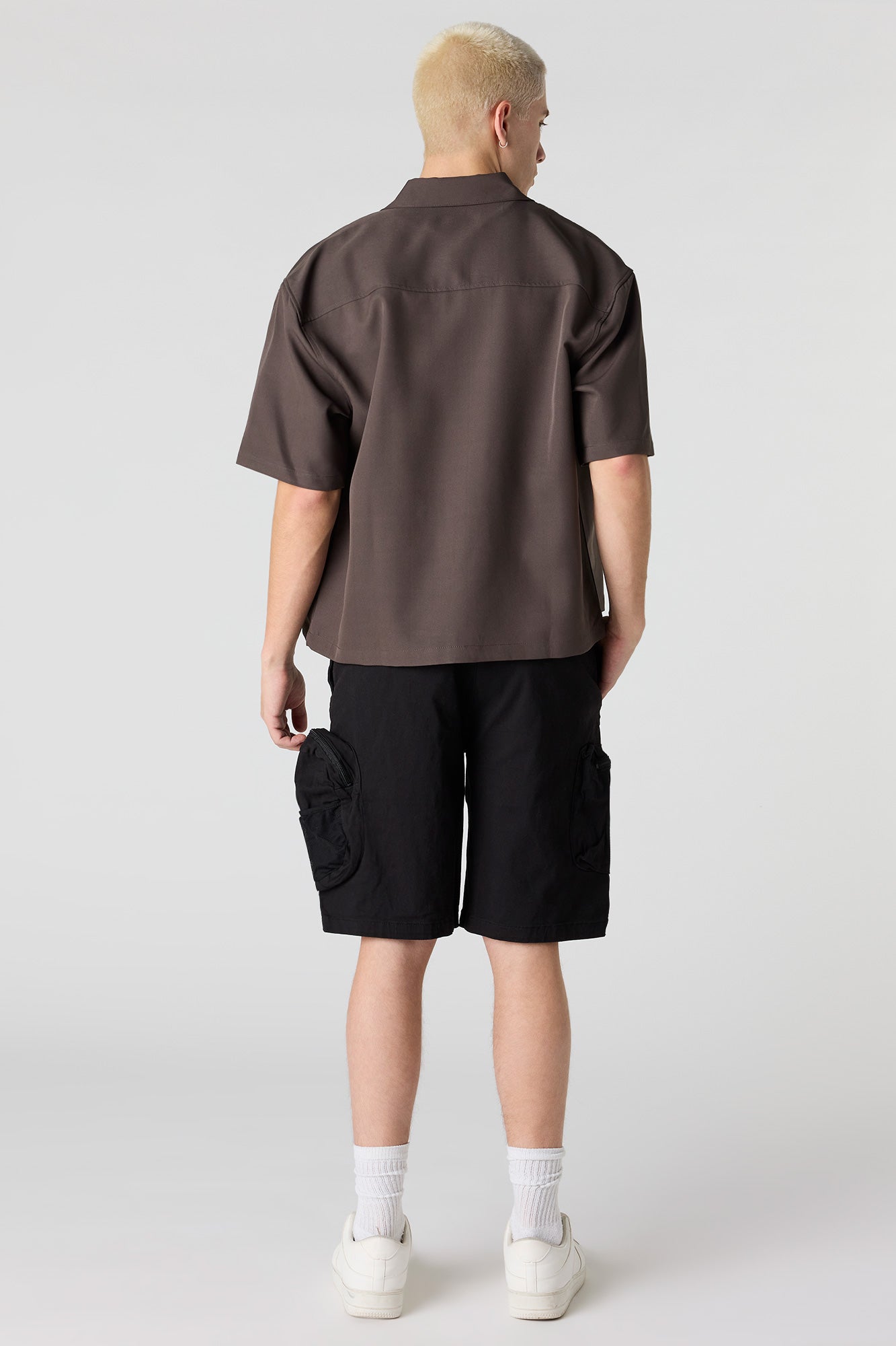 Drawstring Waist Cargo Short