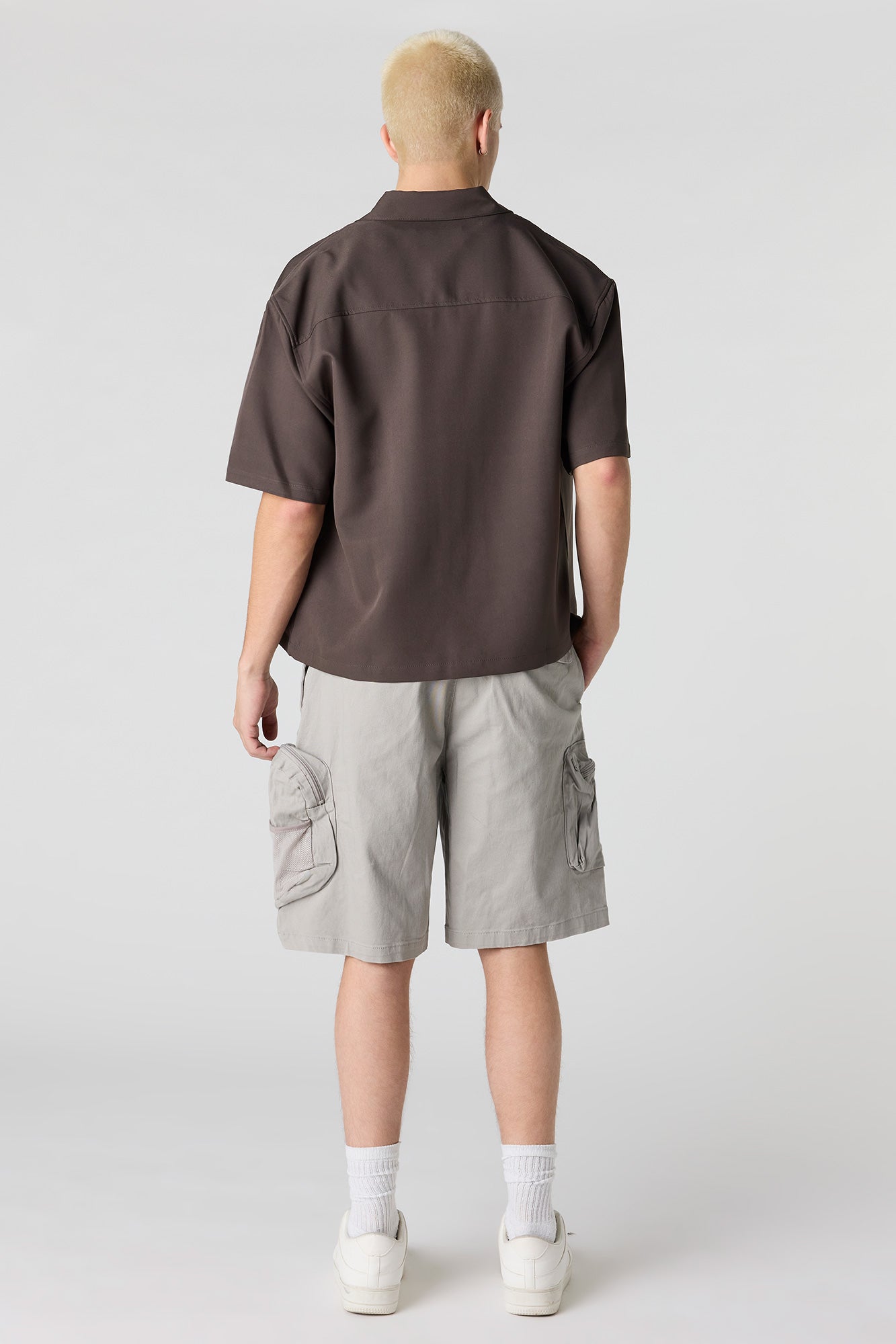 Drawstring Waist Cargo Short