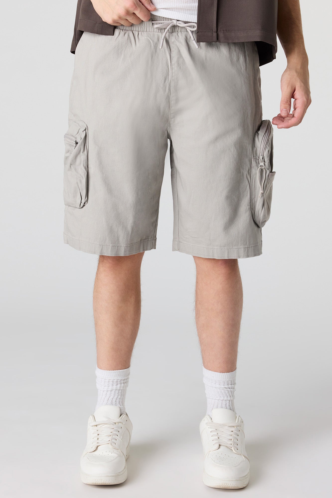 Drawstring Waist Cargo Short