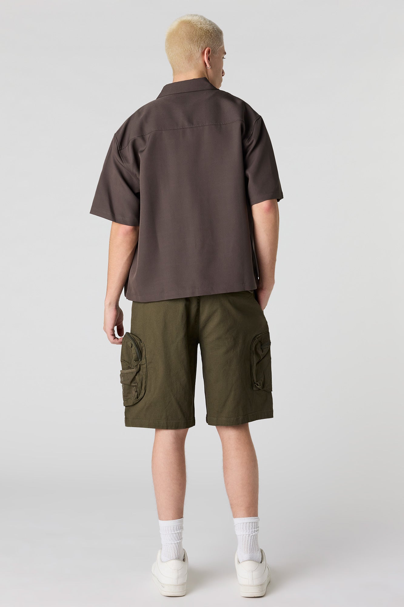 Drawstring Waist Cargo Short