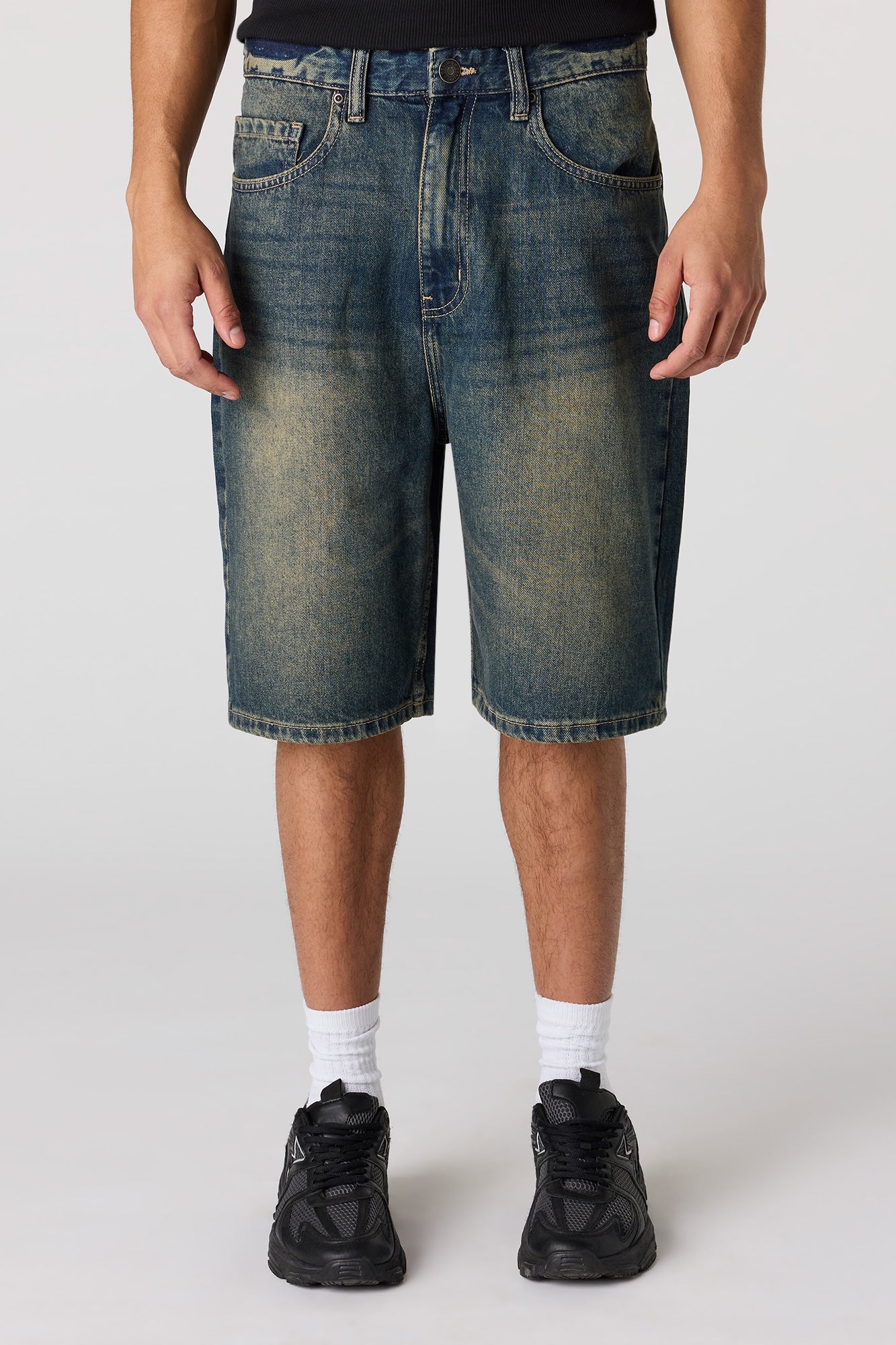 Baggy Dark Denim Short 9.5"