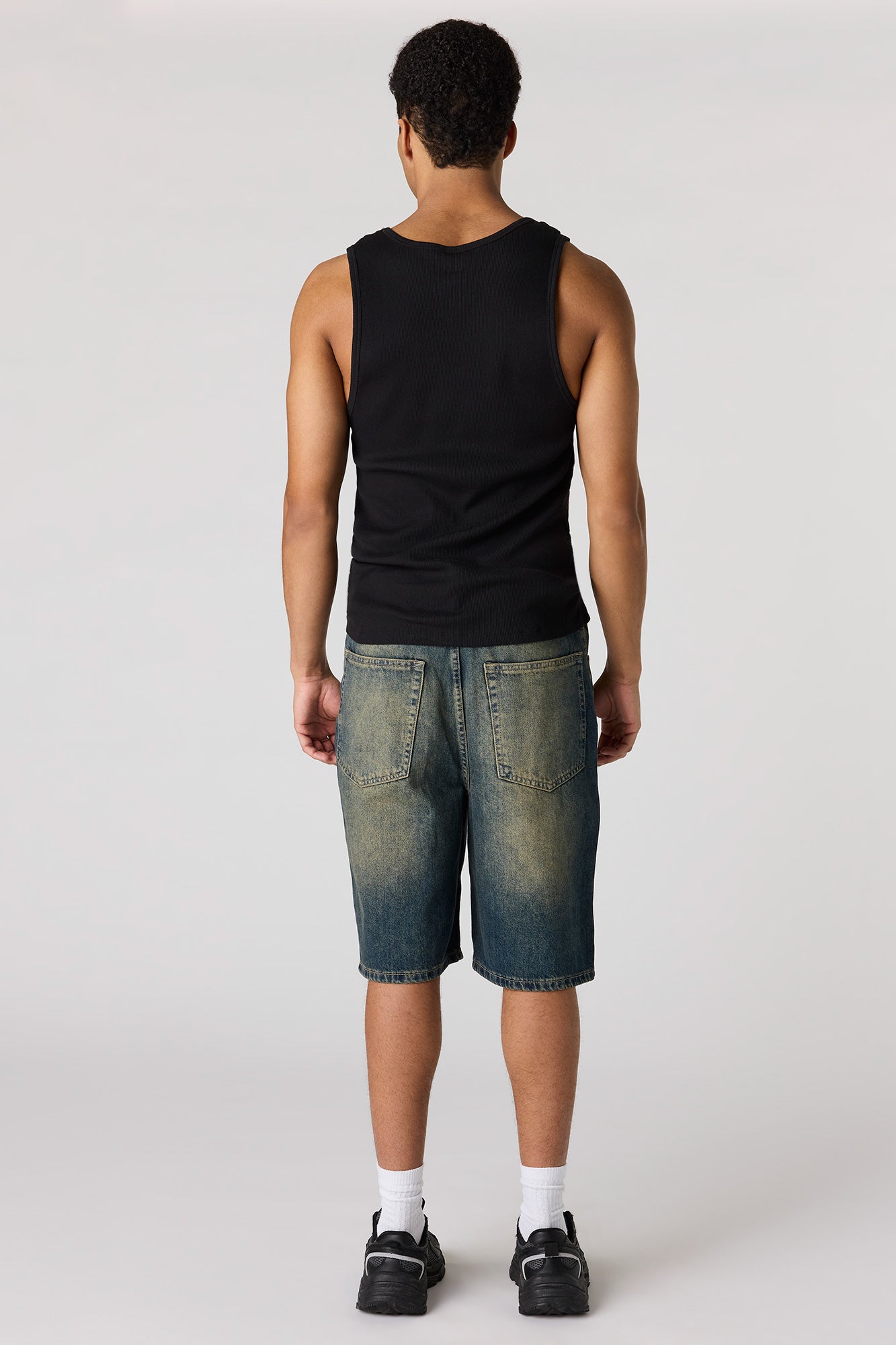 Baggy Dark Denim Short 9.5"