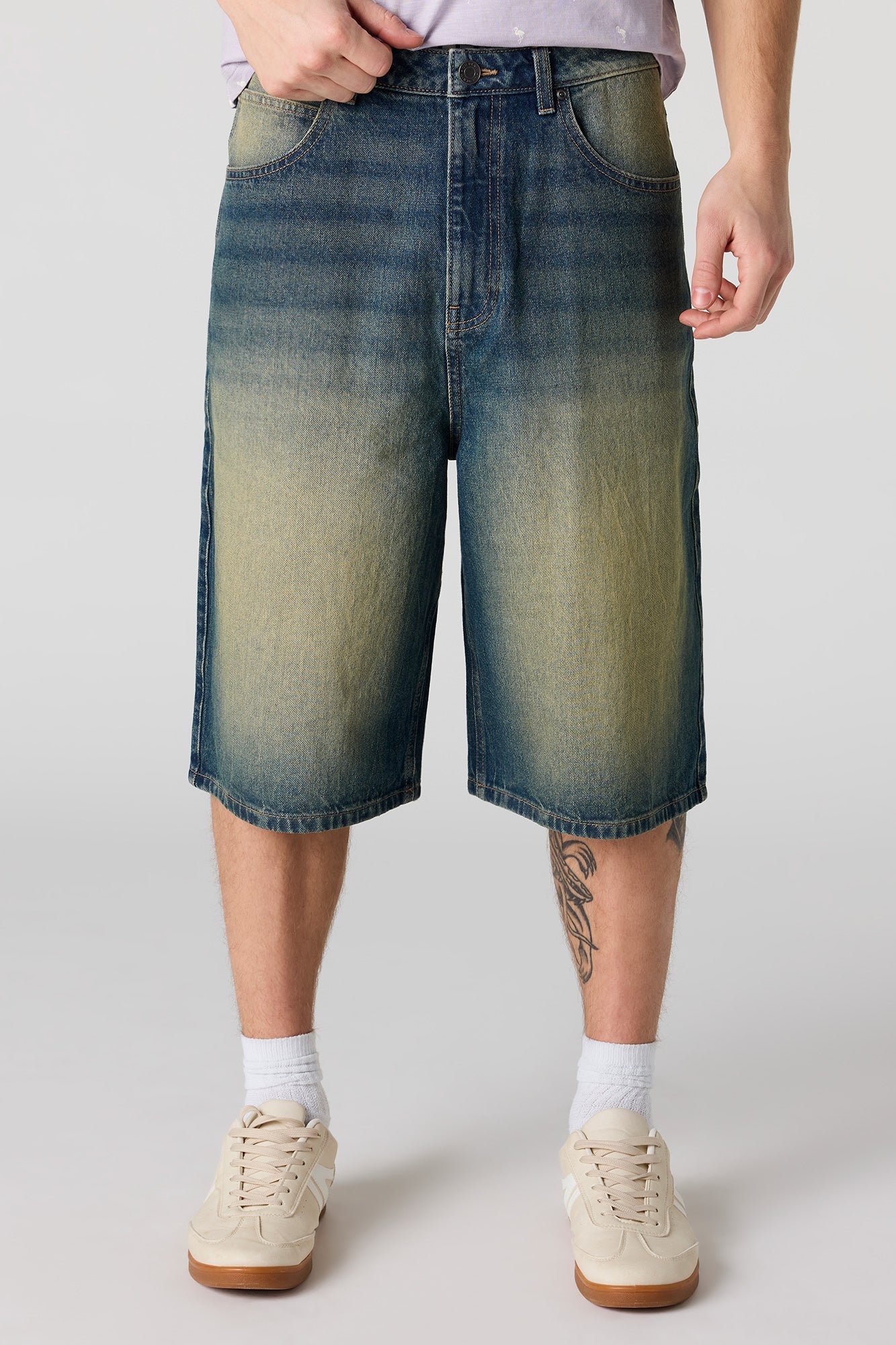 Dark Tint Denim Skater Short