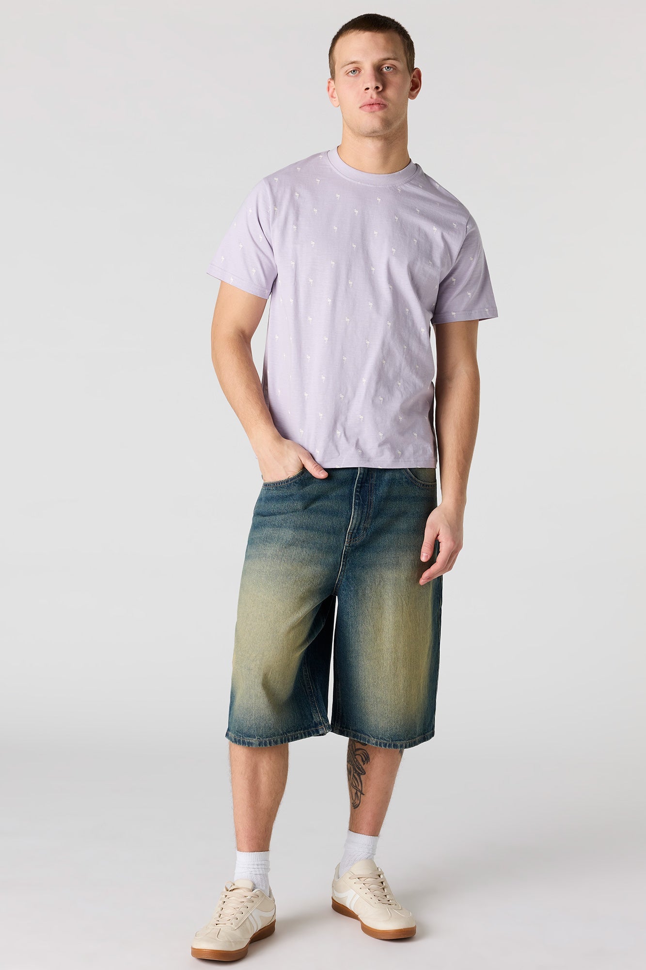 Dark Tint Denim Skater Short