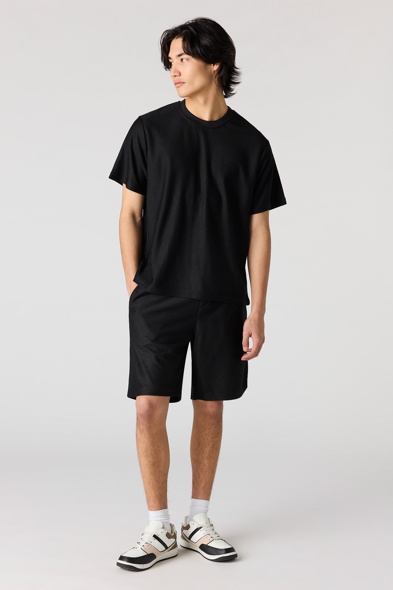 Premium Heavyweight Cotton Honeycomb Crewneck T-Shirt