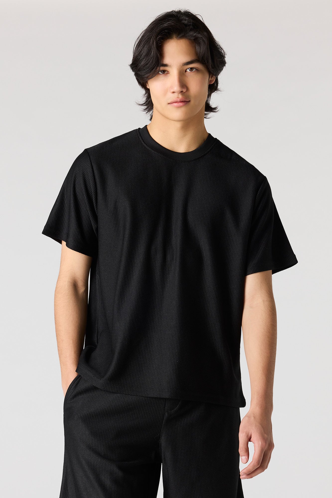 Premium Heavyweight Cotton Honeycomb Crewneck T-Shirt