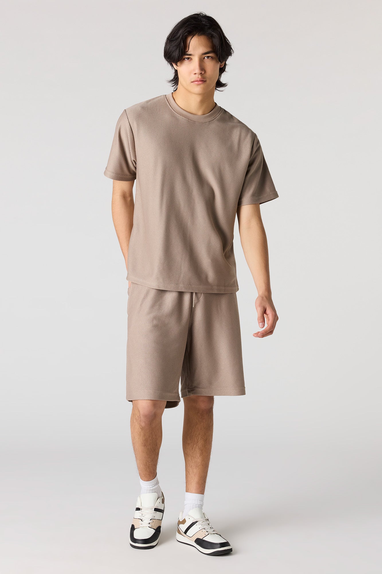 Premium Heavyweight Cotton Honeycomb Crewneck T-Shirt