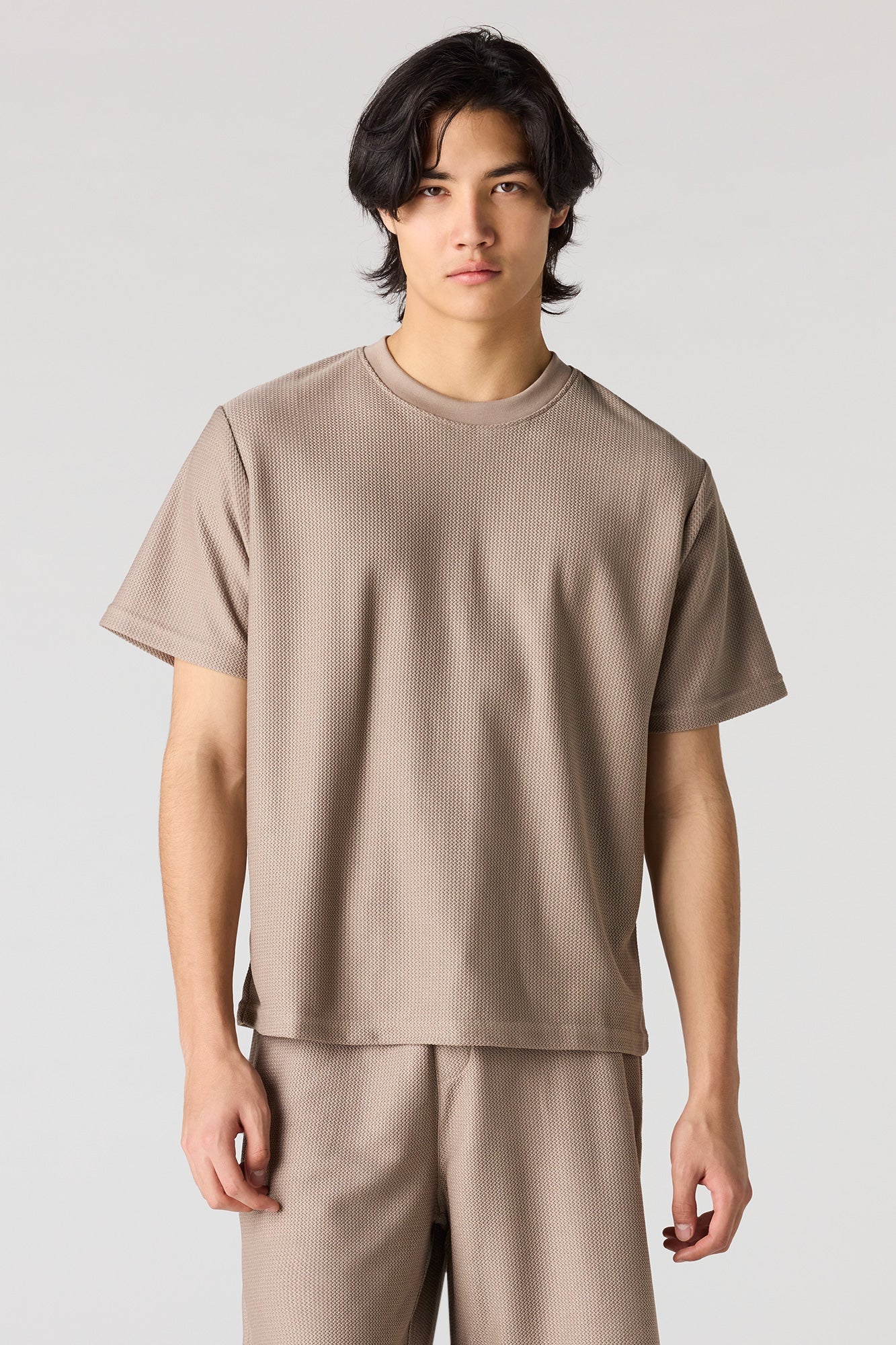Premium Heavyweight Cotton Honeycomb Crewneck T-Shirt