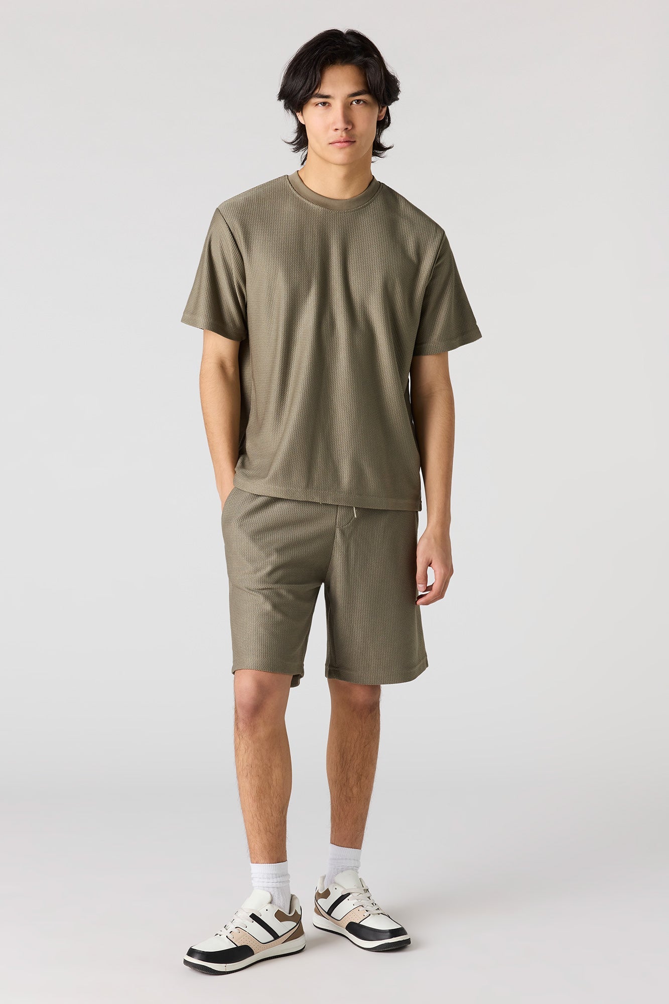 Premium Heavyweight Cotton Honeycomb Crewneck T-Shirt