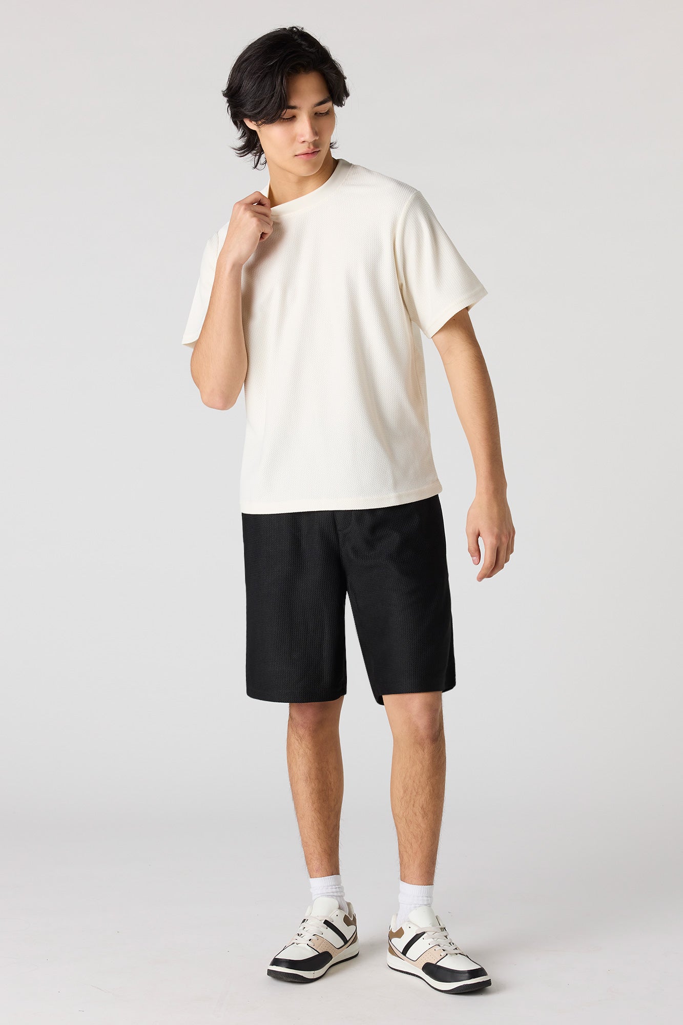 Premium Heavyweight Cotton Honeycomb Crewneck T-Shirt