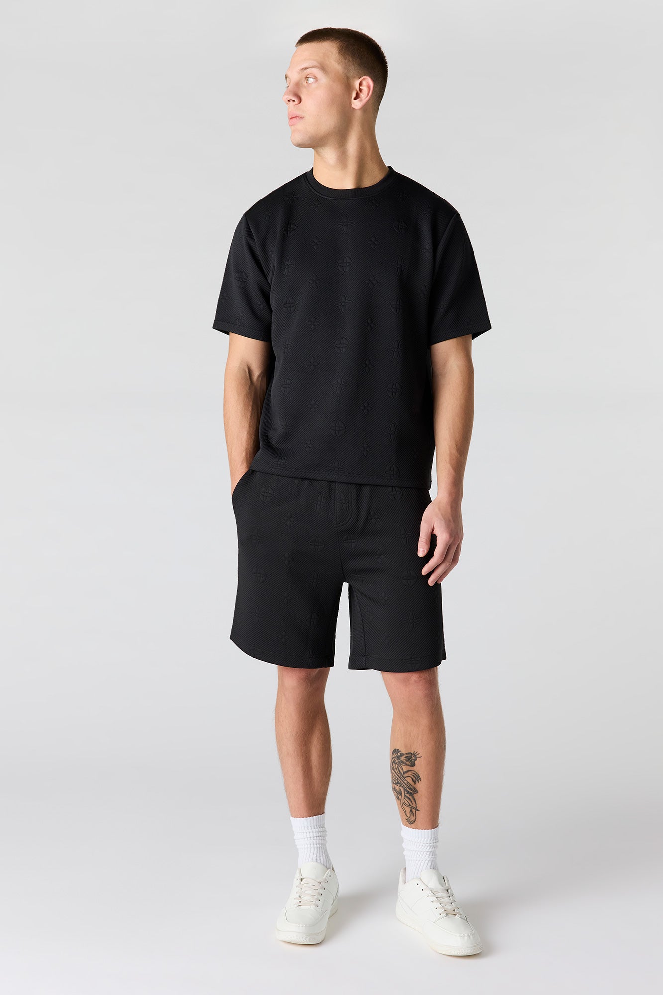 Jacquard Knit T-Shirt
