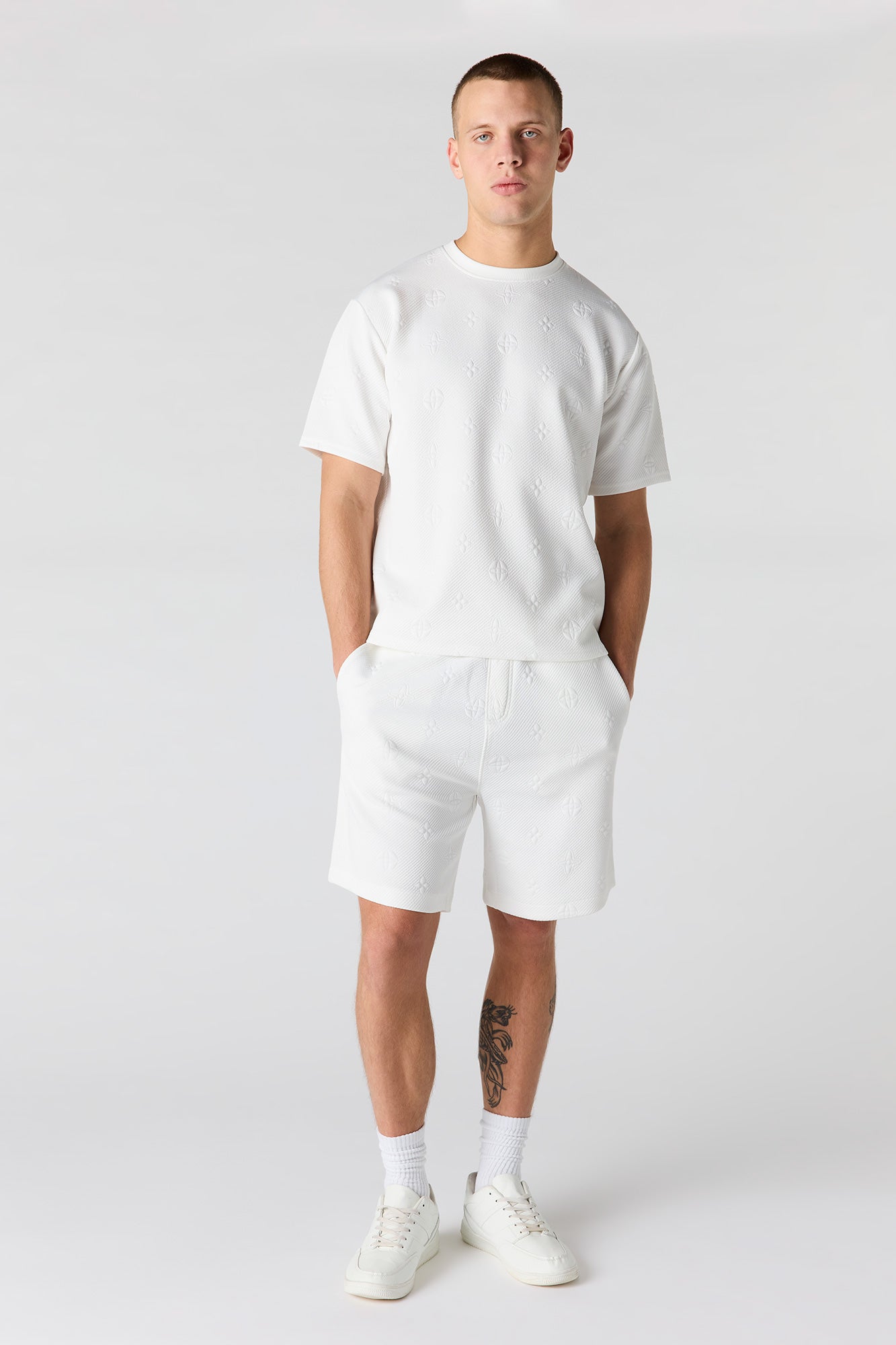 Jacquard Knit T-Shirt