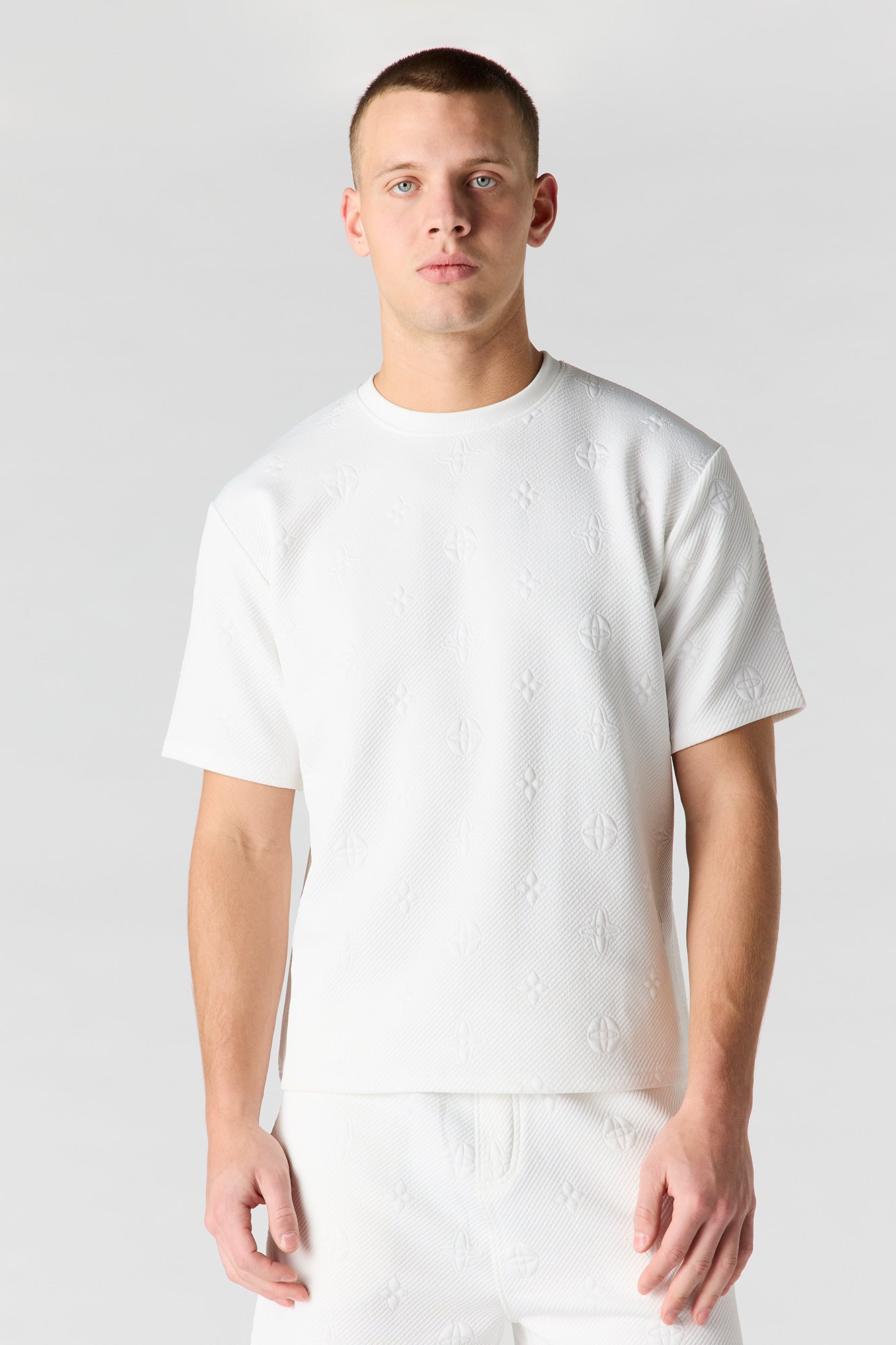 Jacquard Knit T-Shirt