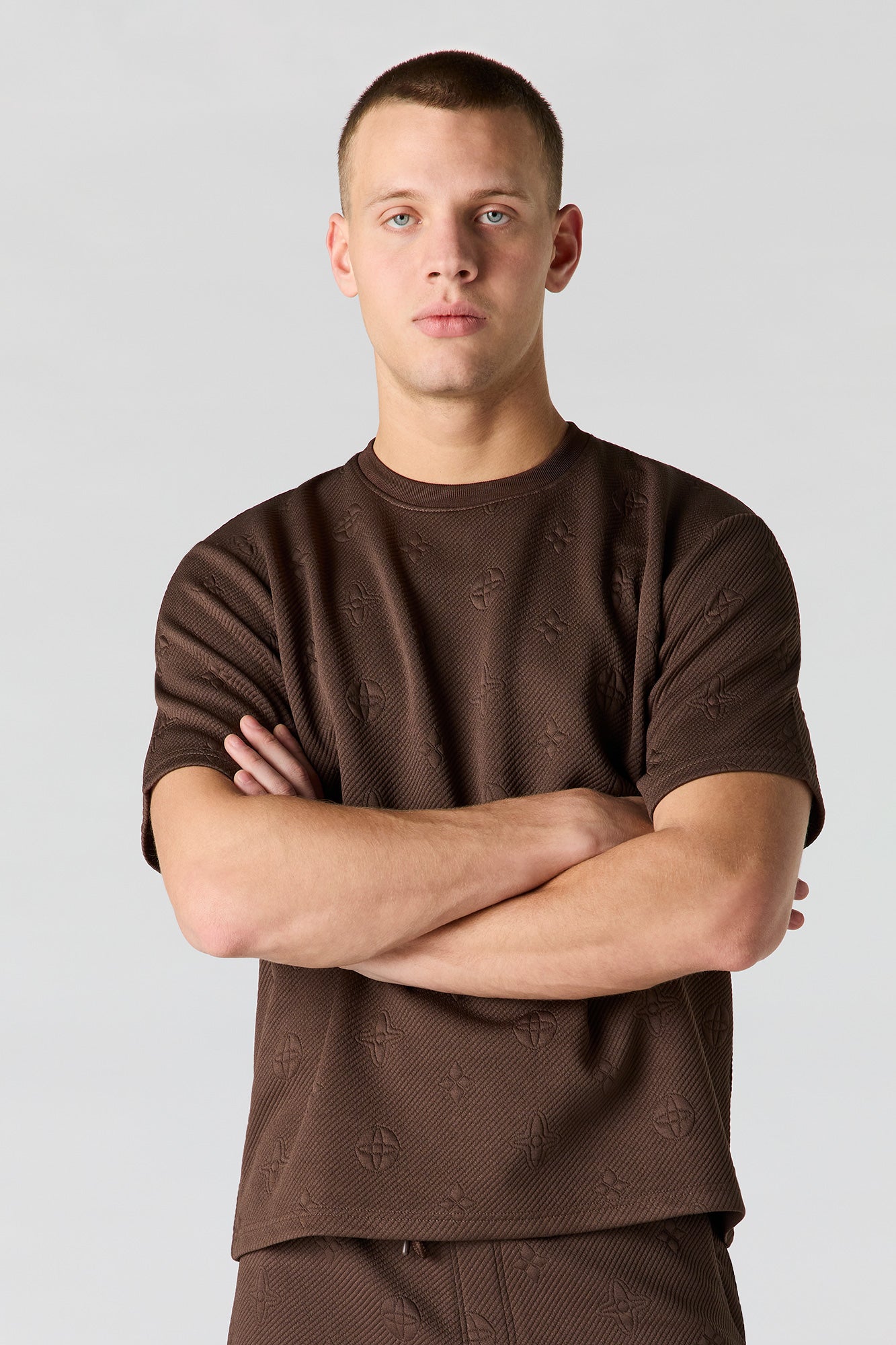Jacquard Knit T-Shirt