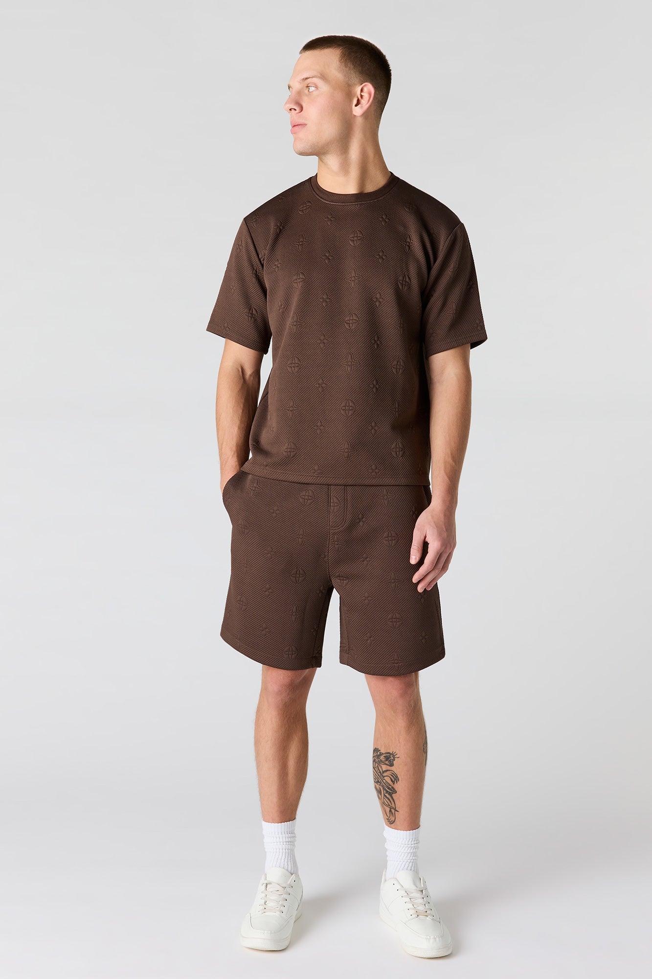 Jacquard Knit T-Shirt
