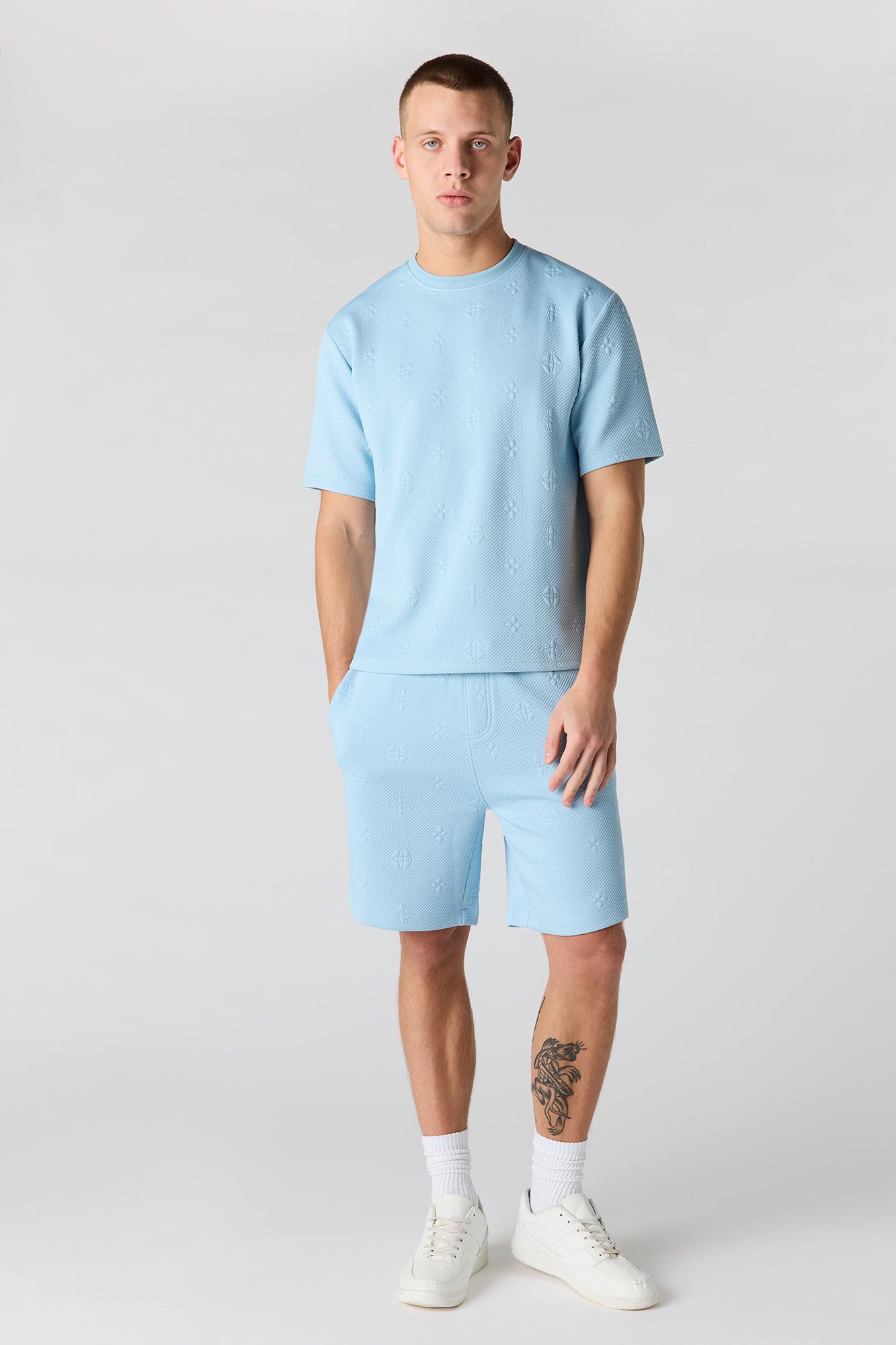 Jacquard Knit T-Shirt