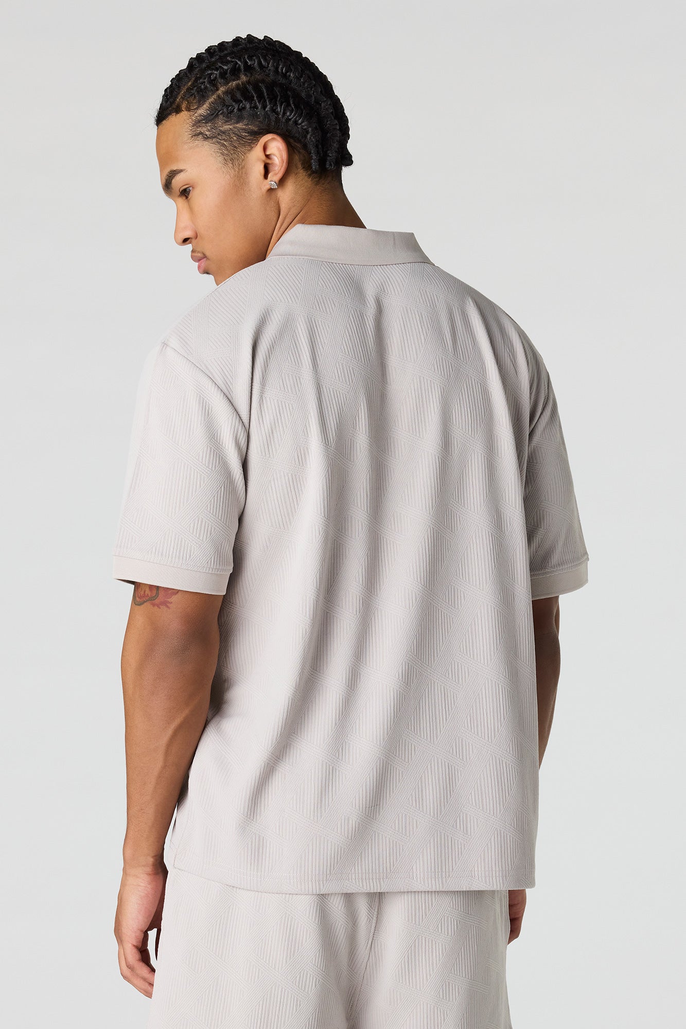 Textured Collared Top
