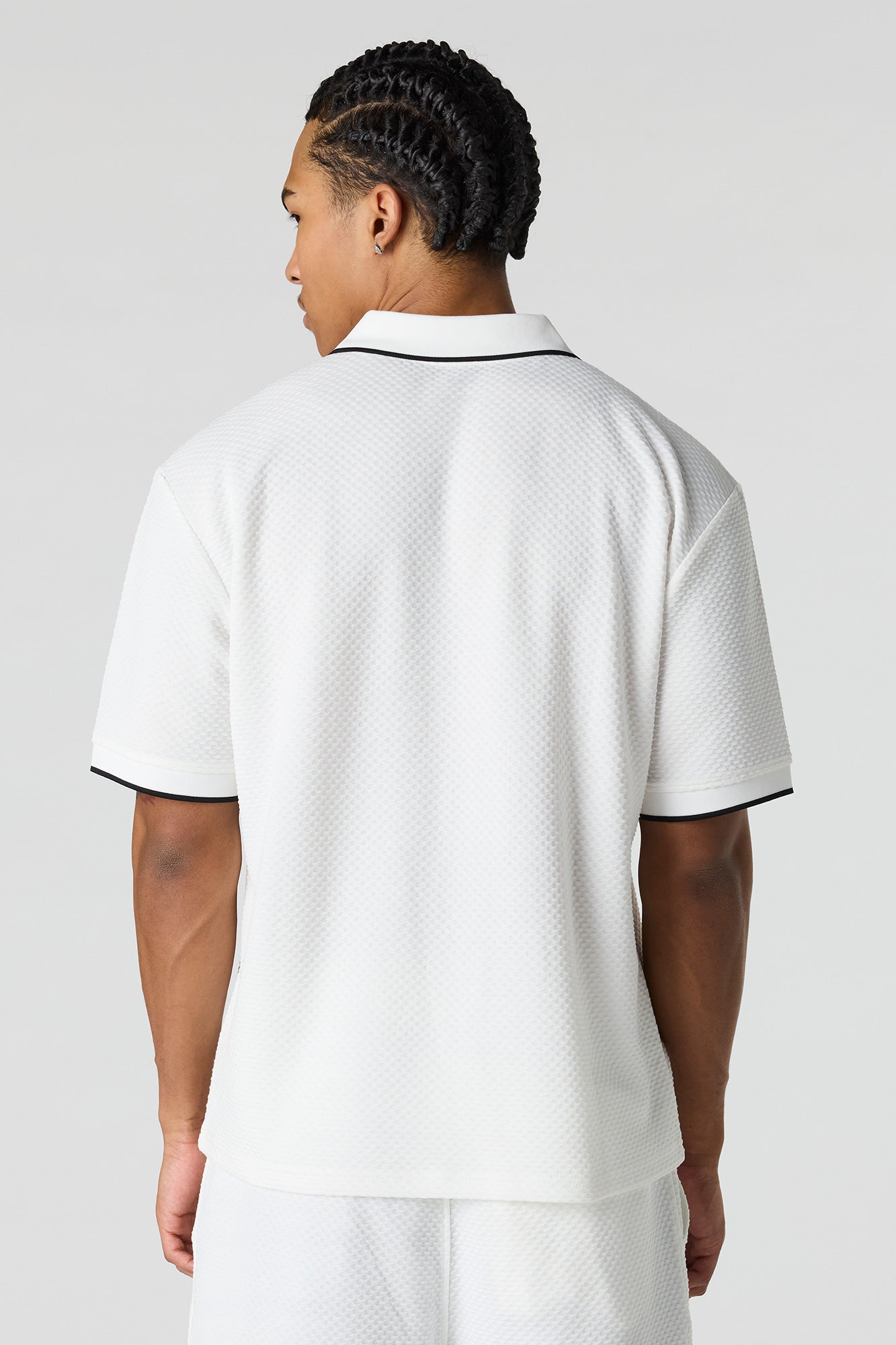 Textured Collared Top