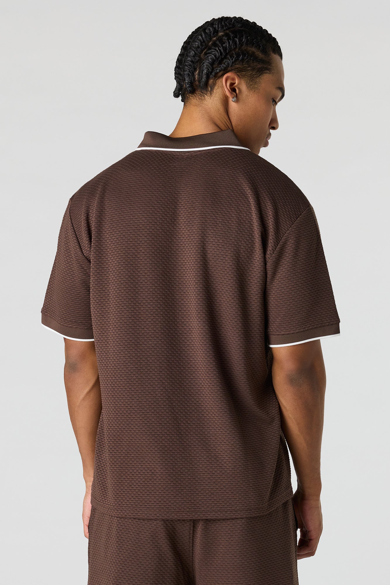 Textured Collared Top