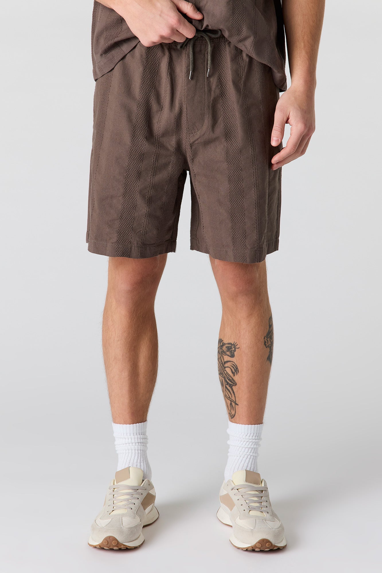 Textured Drawstring Short
