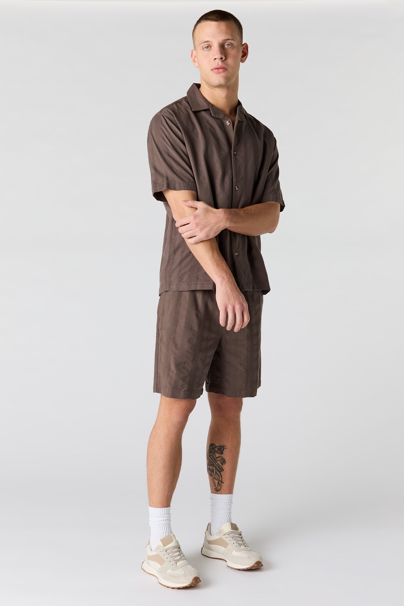 Textured Drawstring Short