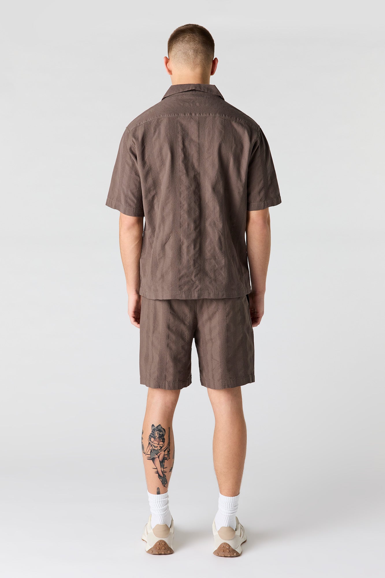 Textured Drawstring Short