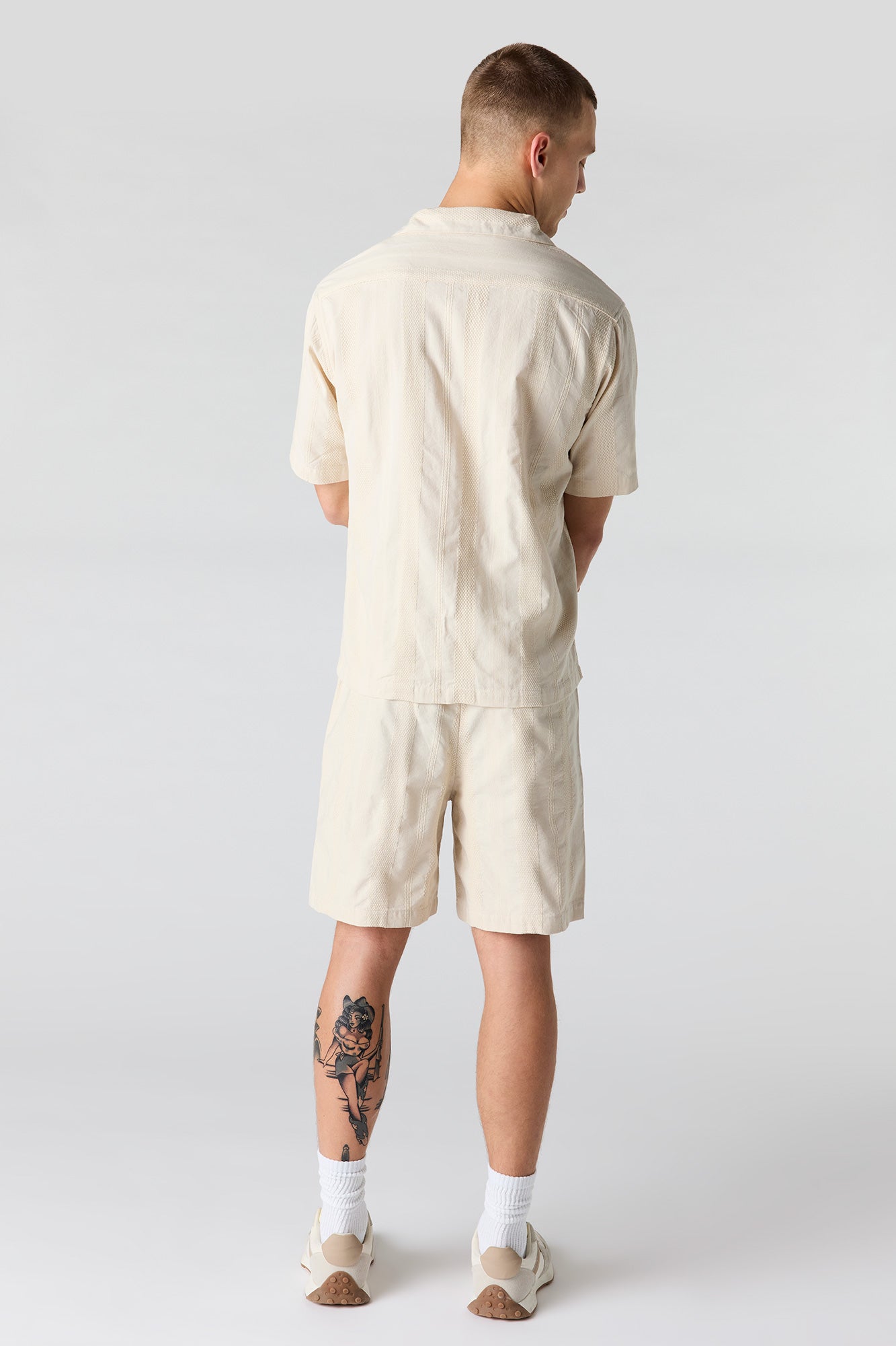 Textured Drawstring Short